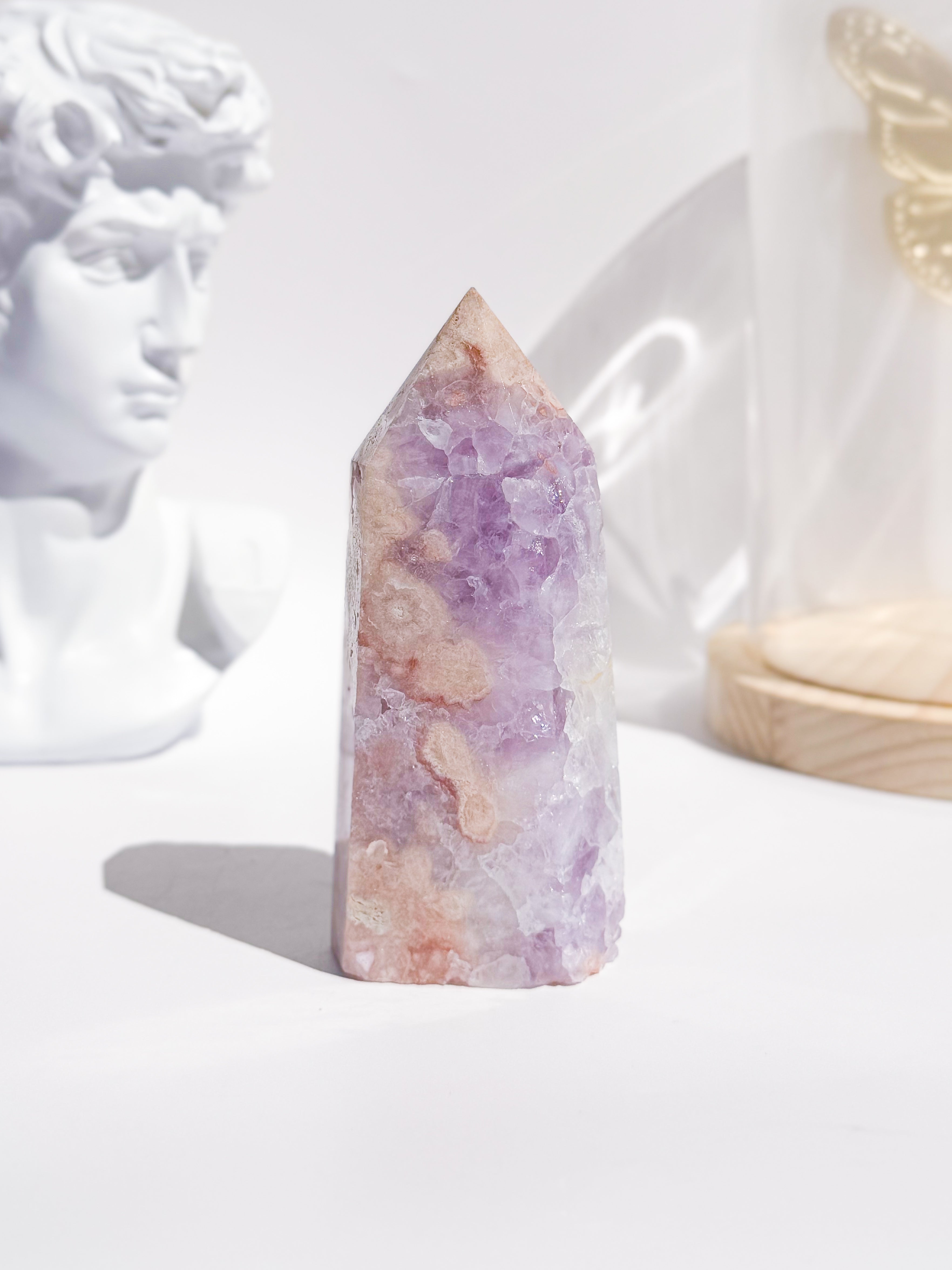 Pink Amethyst / Flower Agate Tower