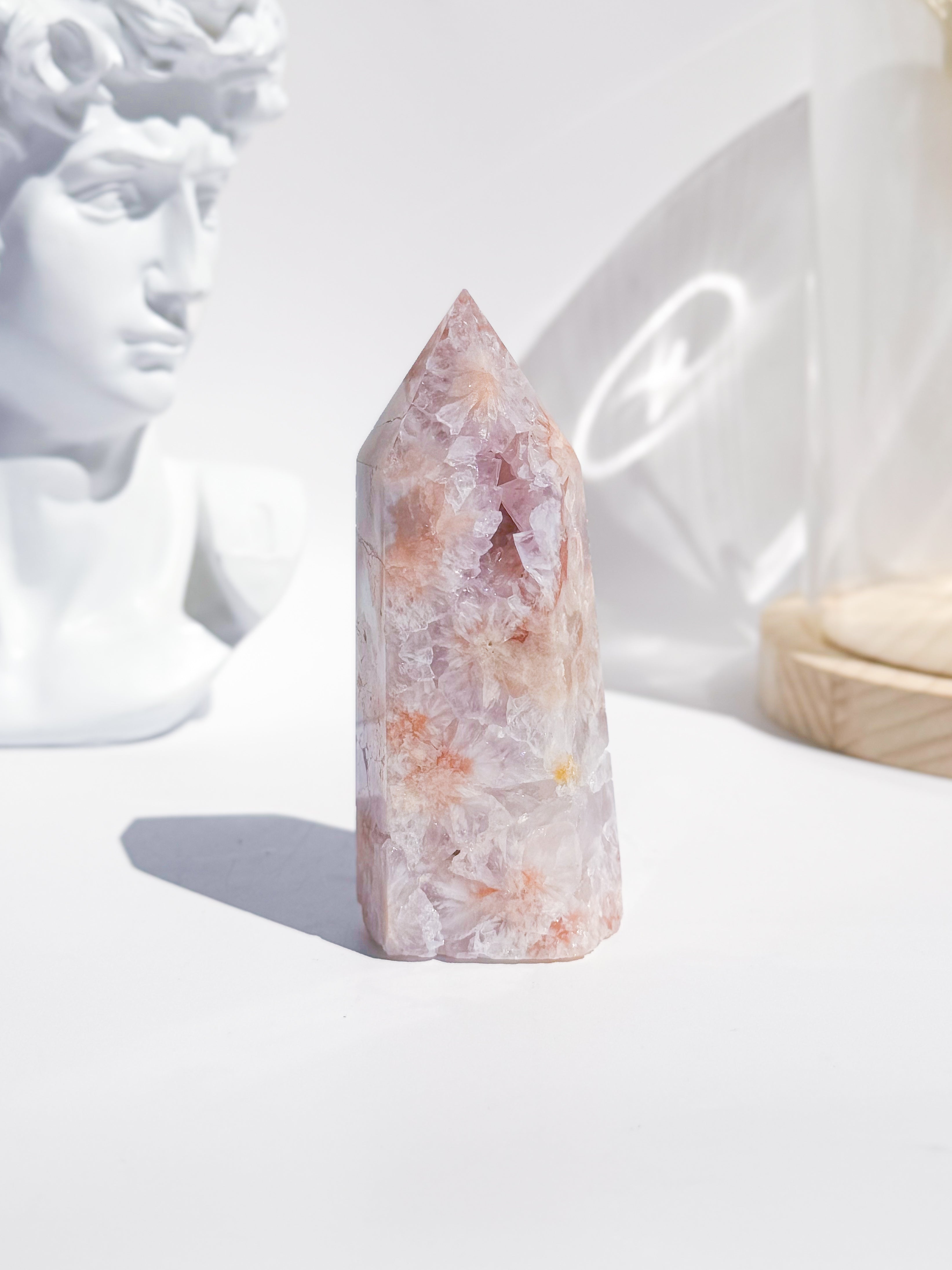 Pink Amethyst / Flower Agate Tower