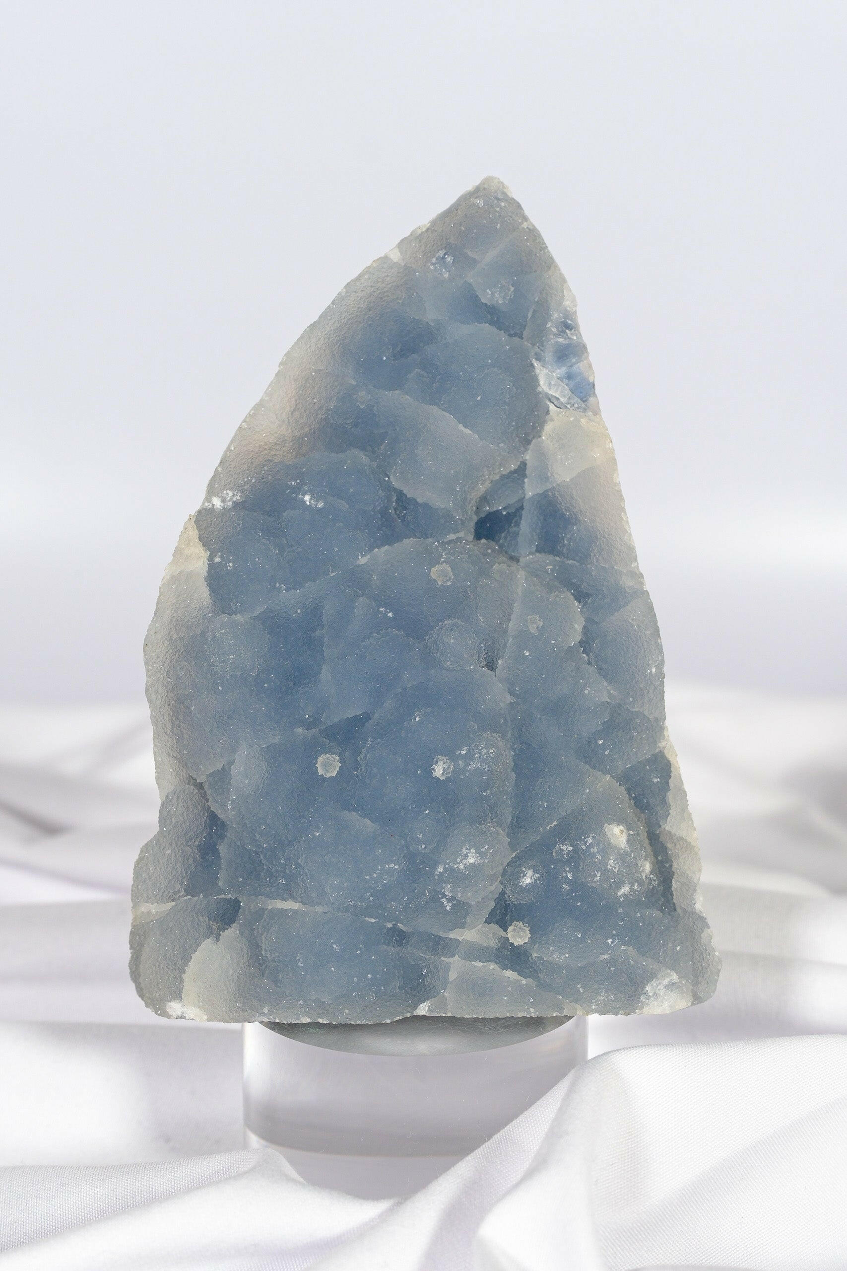Botryoidal Blue Chalcedony Cutbase Healing Crystal.