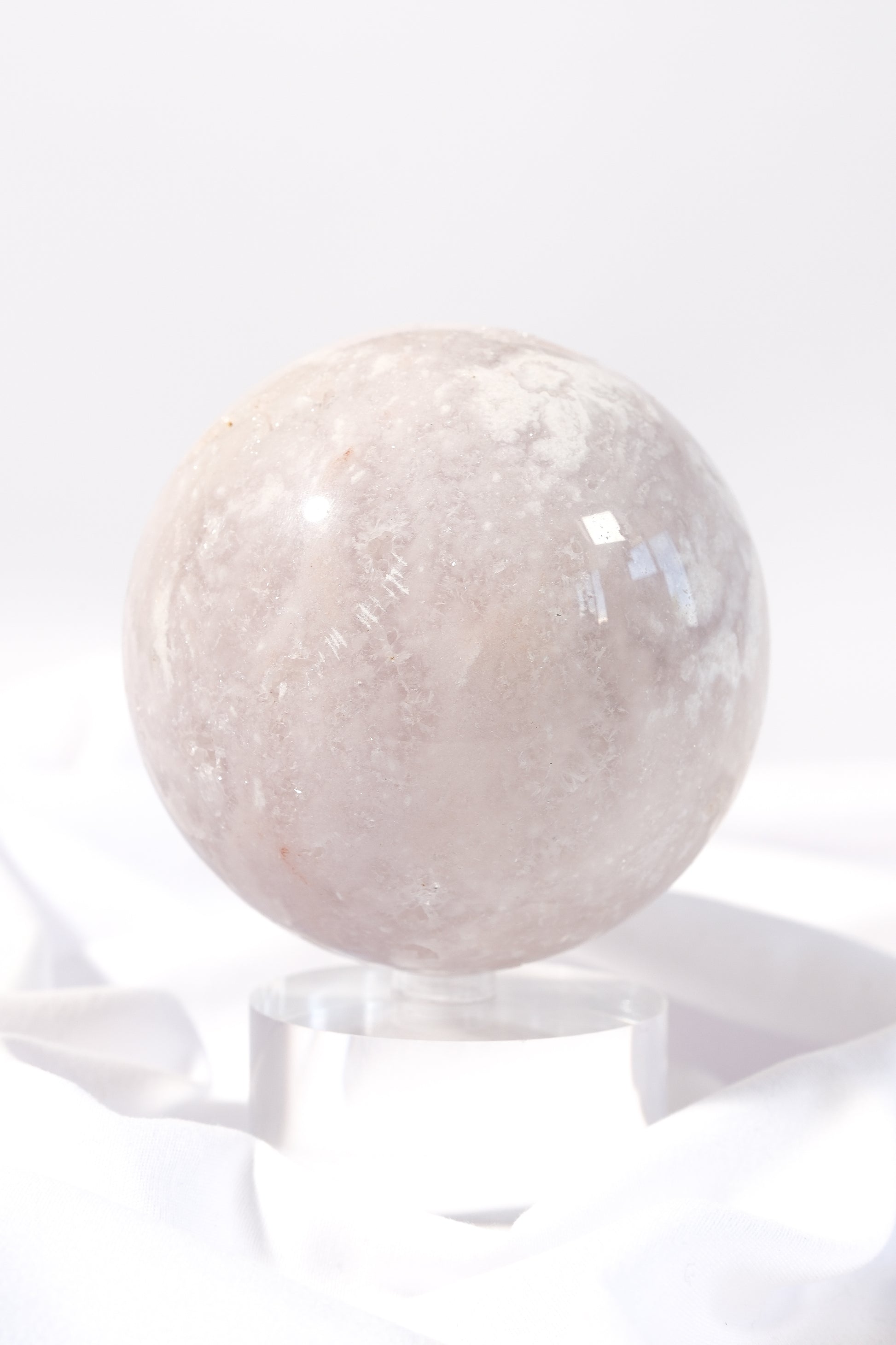 Flower Agate Quartz Sphere