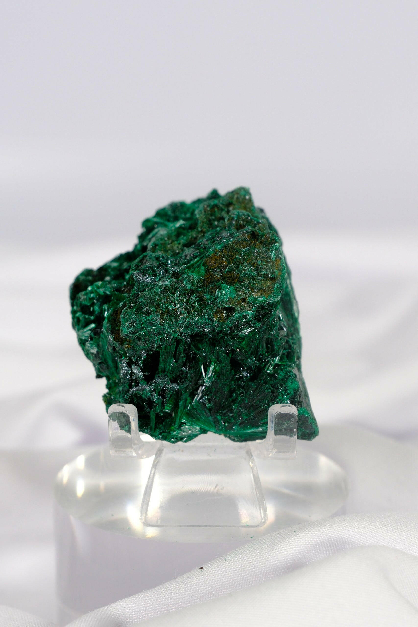 Silky Malachite Specimen Healing Crystal.