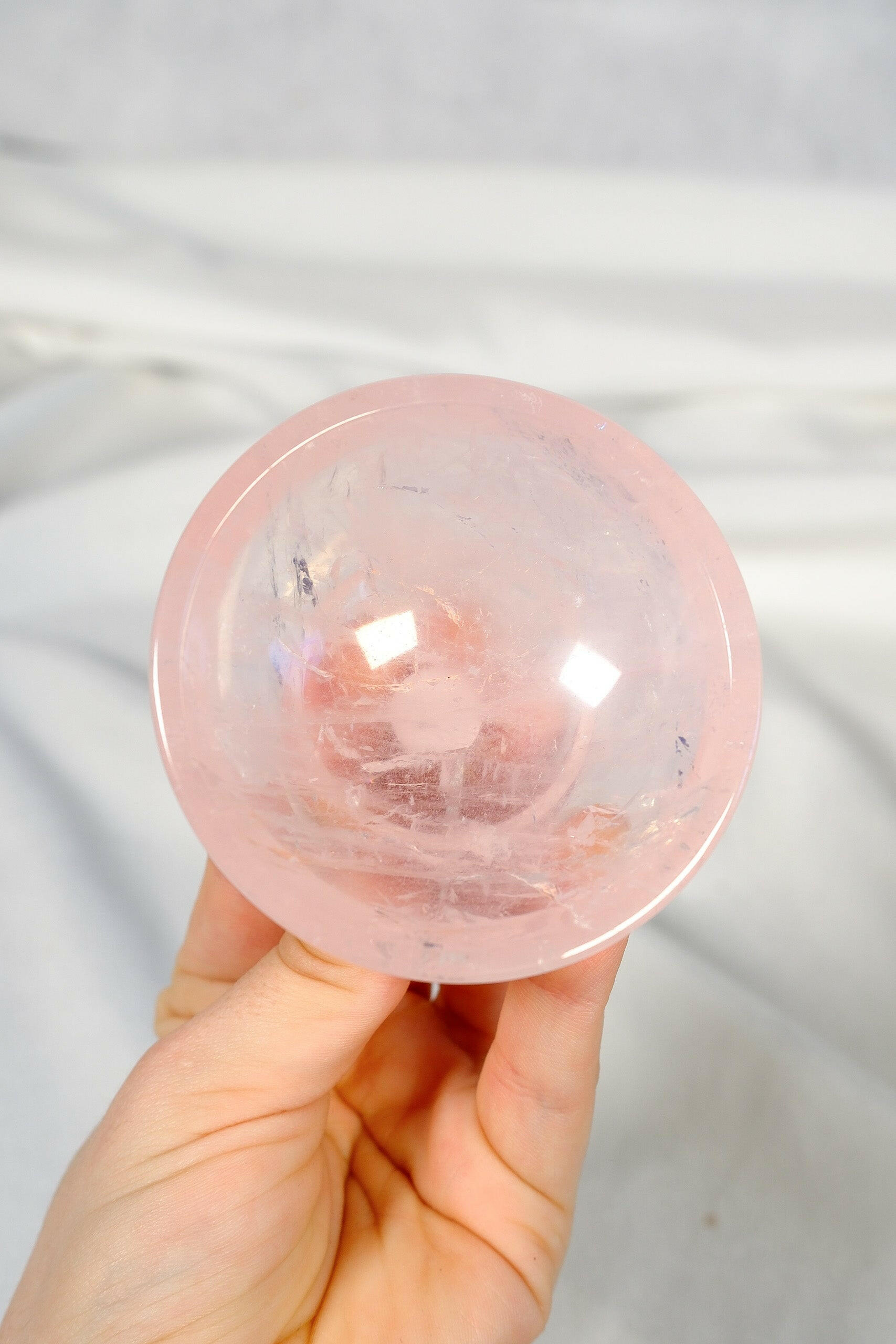 Rose Quartz Bowl Healing Crystal.