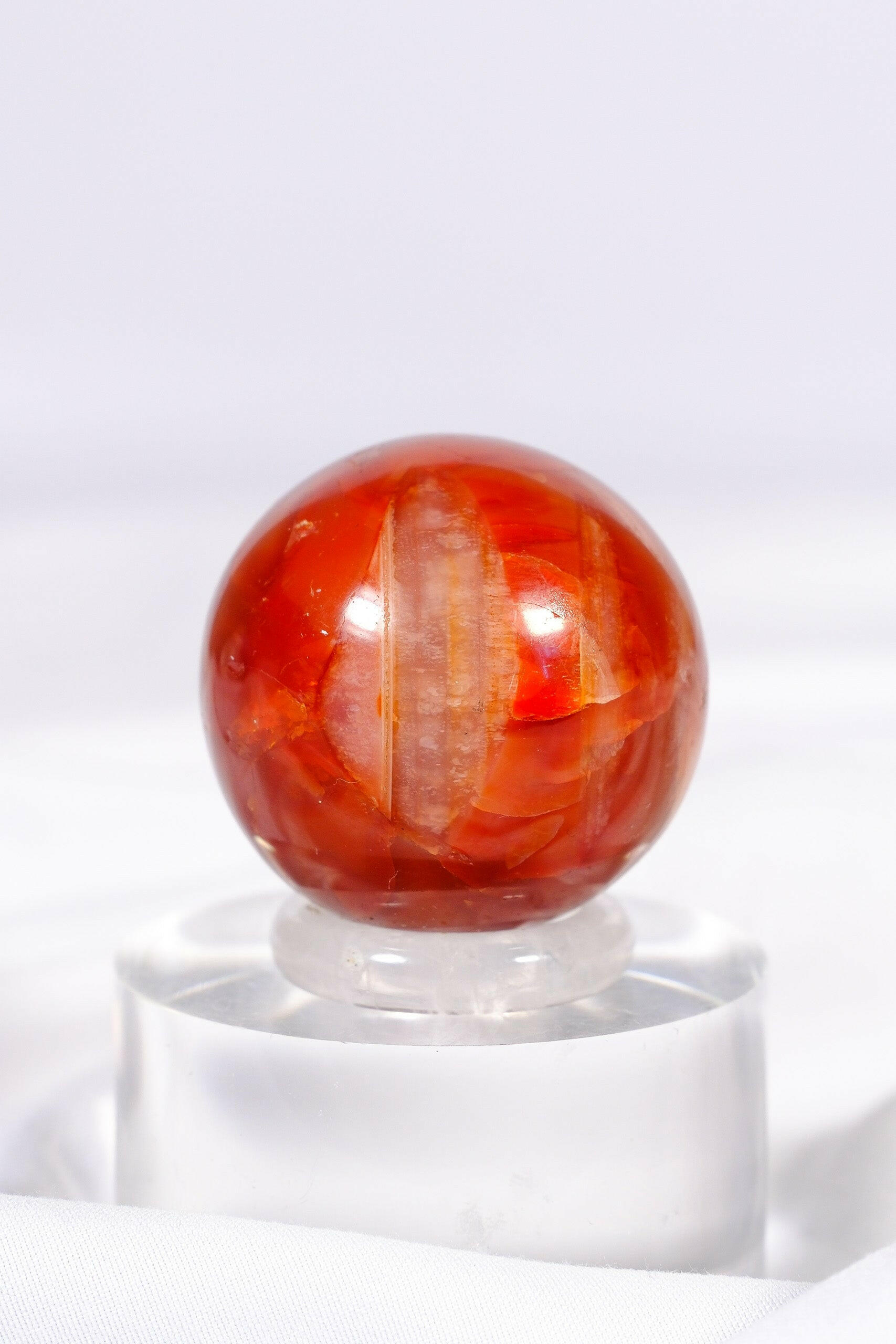Carnelian Sphere Healing Crystal.