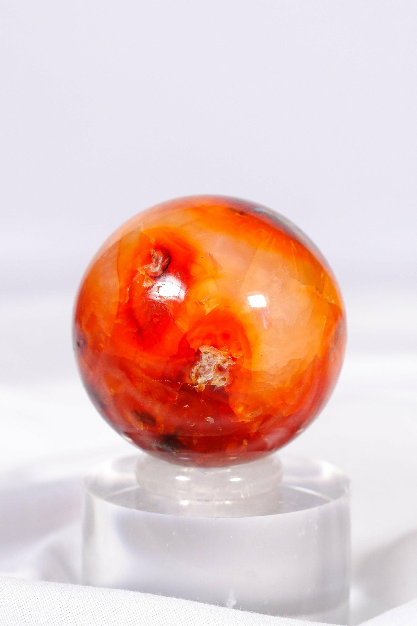 Carnelian Sphere Healing Crystal.