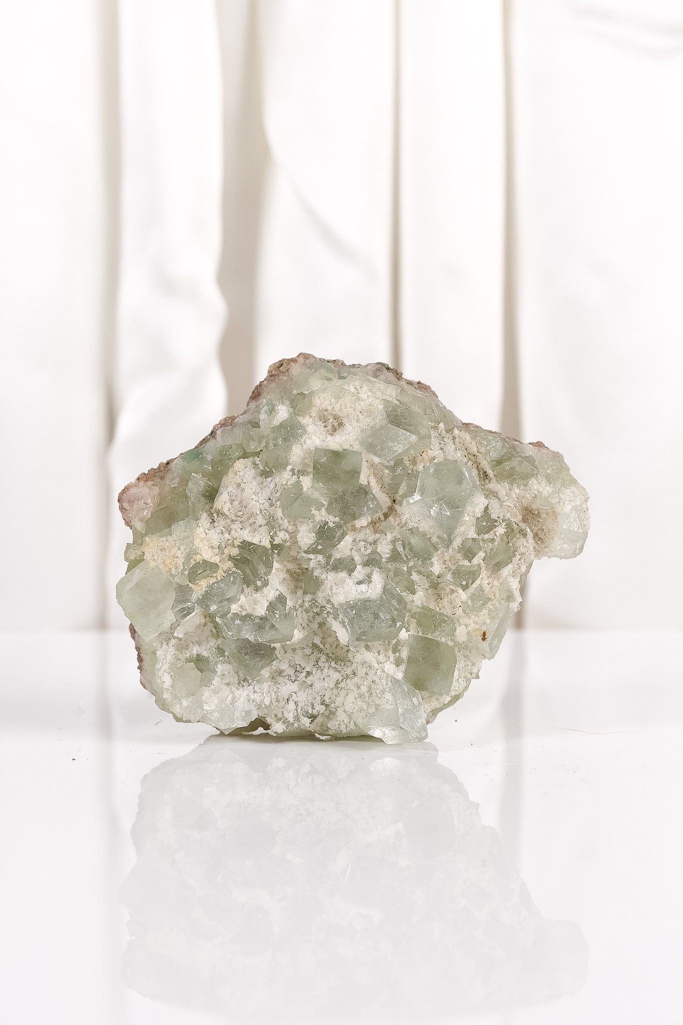 Sugar Coated Green Apophyllite Cluster