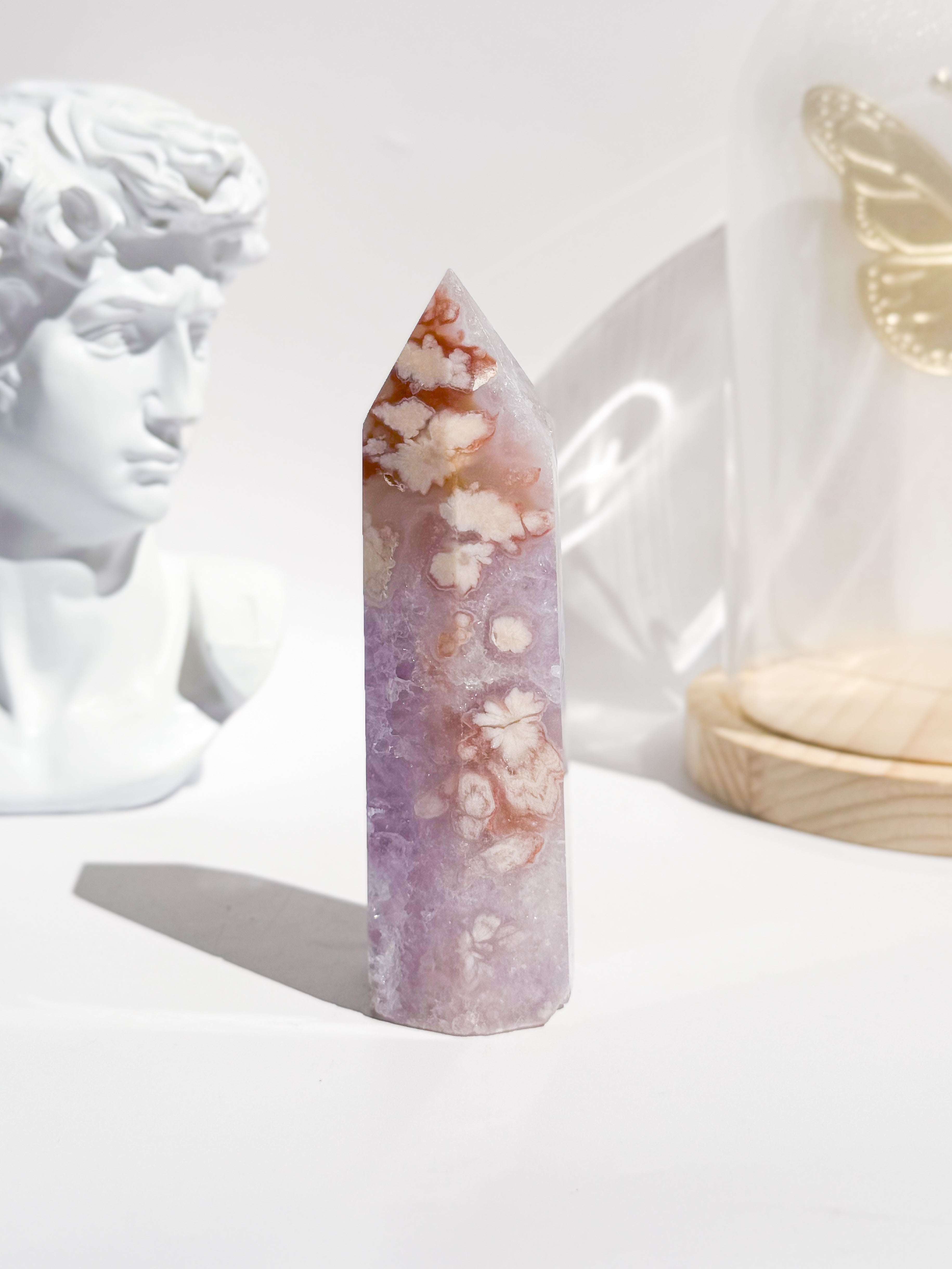 Pink Amethyst / Flower Agate Tower