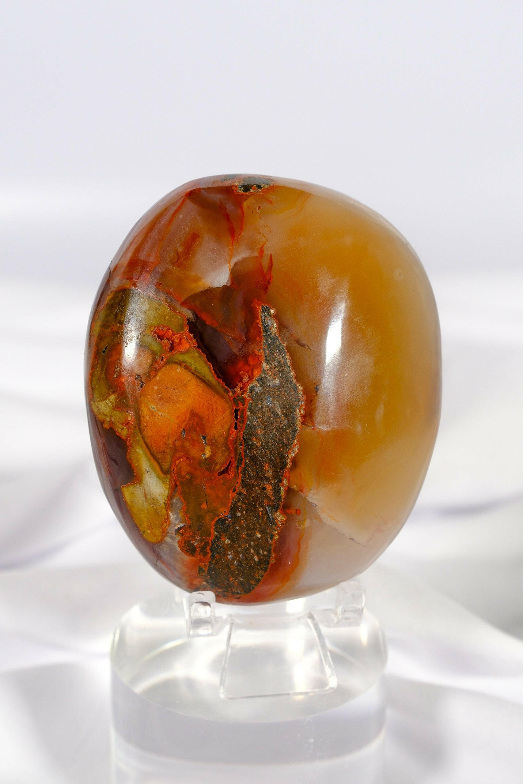 Red Sashe River Freeform/Palmstone Healing Crystal.