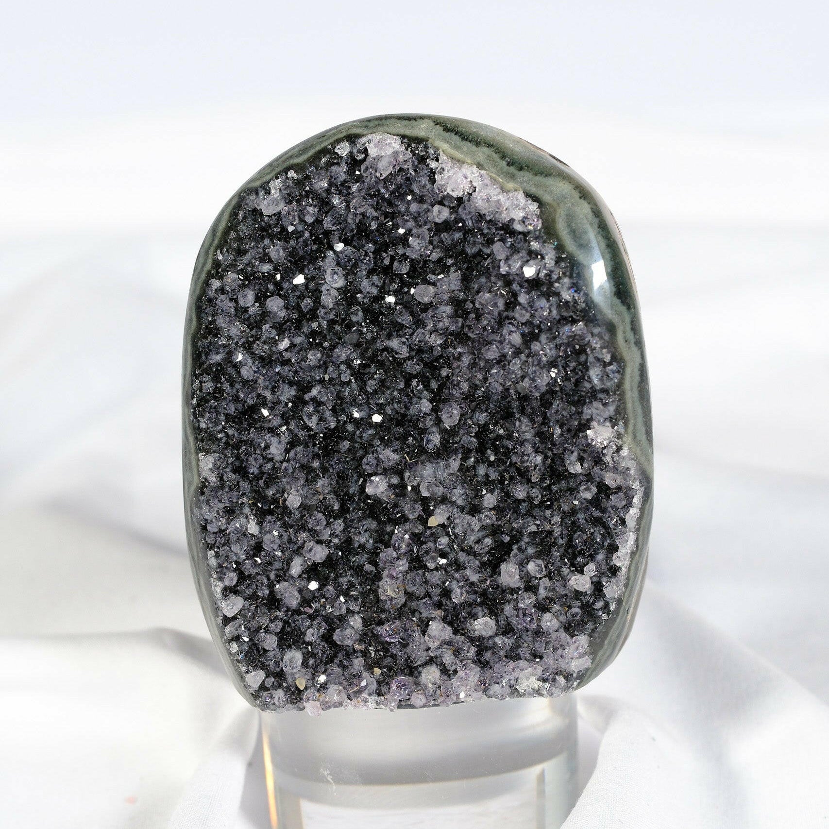 Black Amethyst Cutbase Healing Crystal.