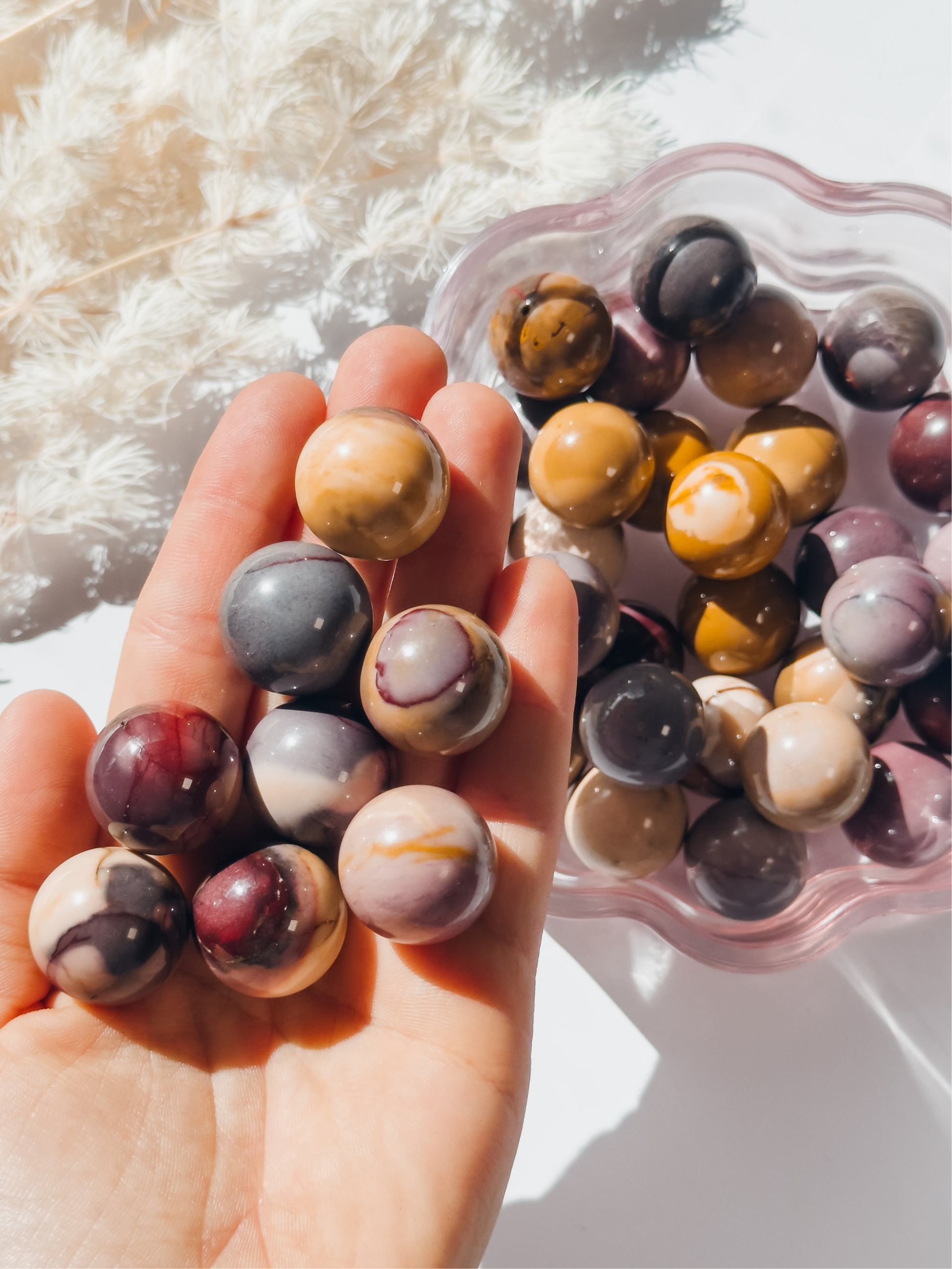 Mookaite Mini Sphere - Premium healing crystal from Stones of Virtue Australia.