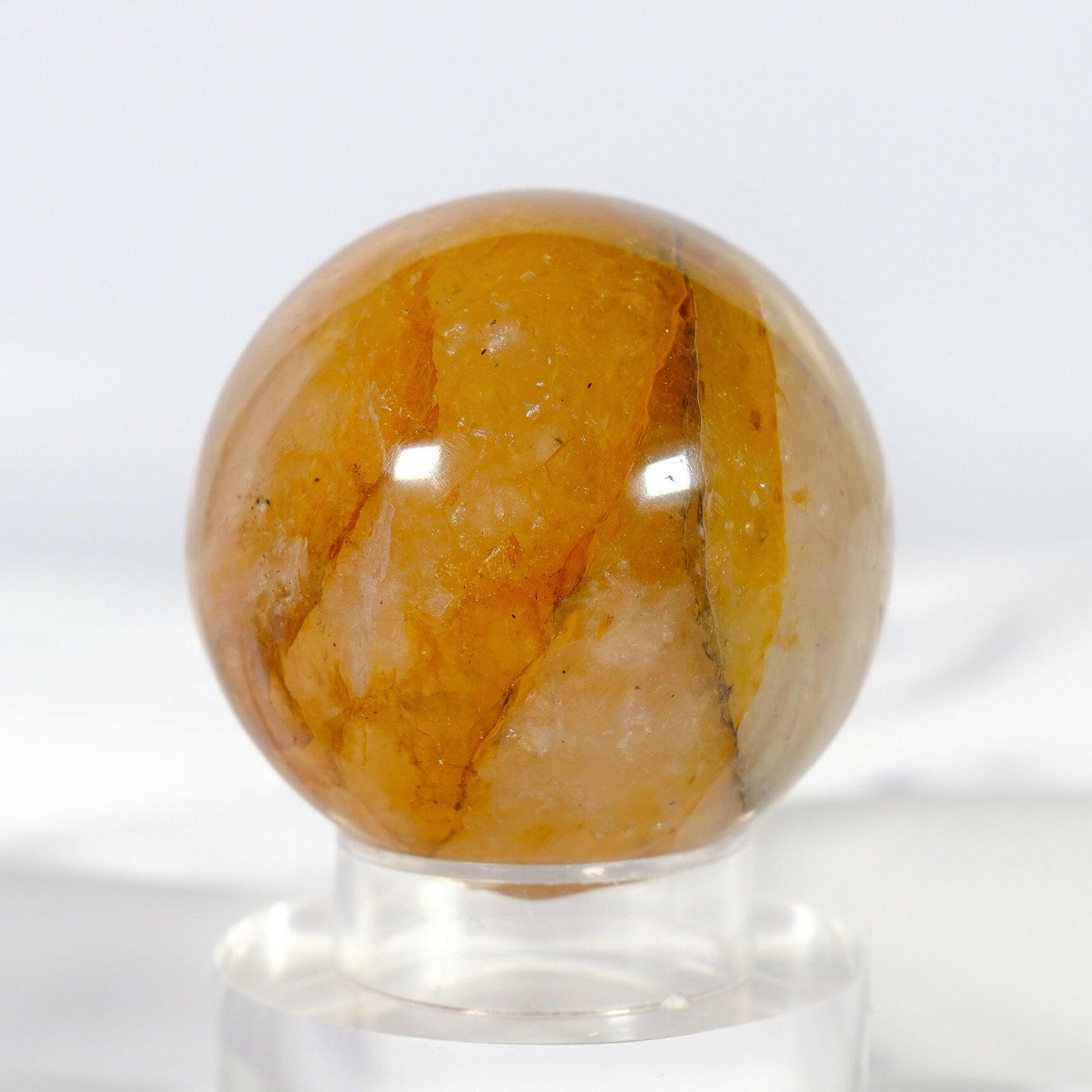 Golden Healer Sphere Healing Crystal.