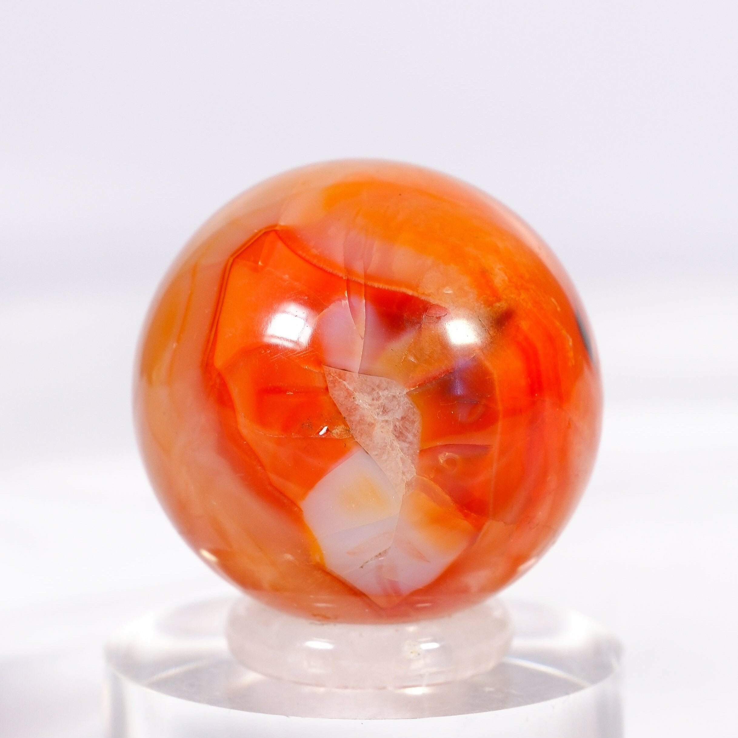 Carnelian Sphere Healing Crystal.