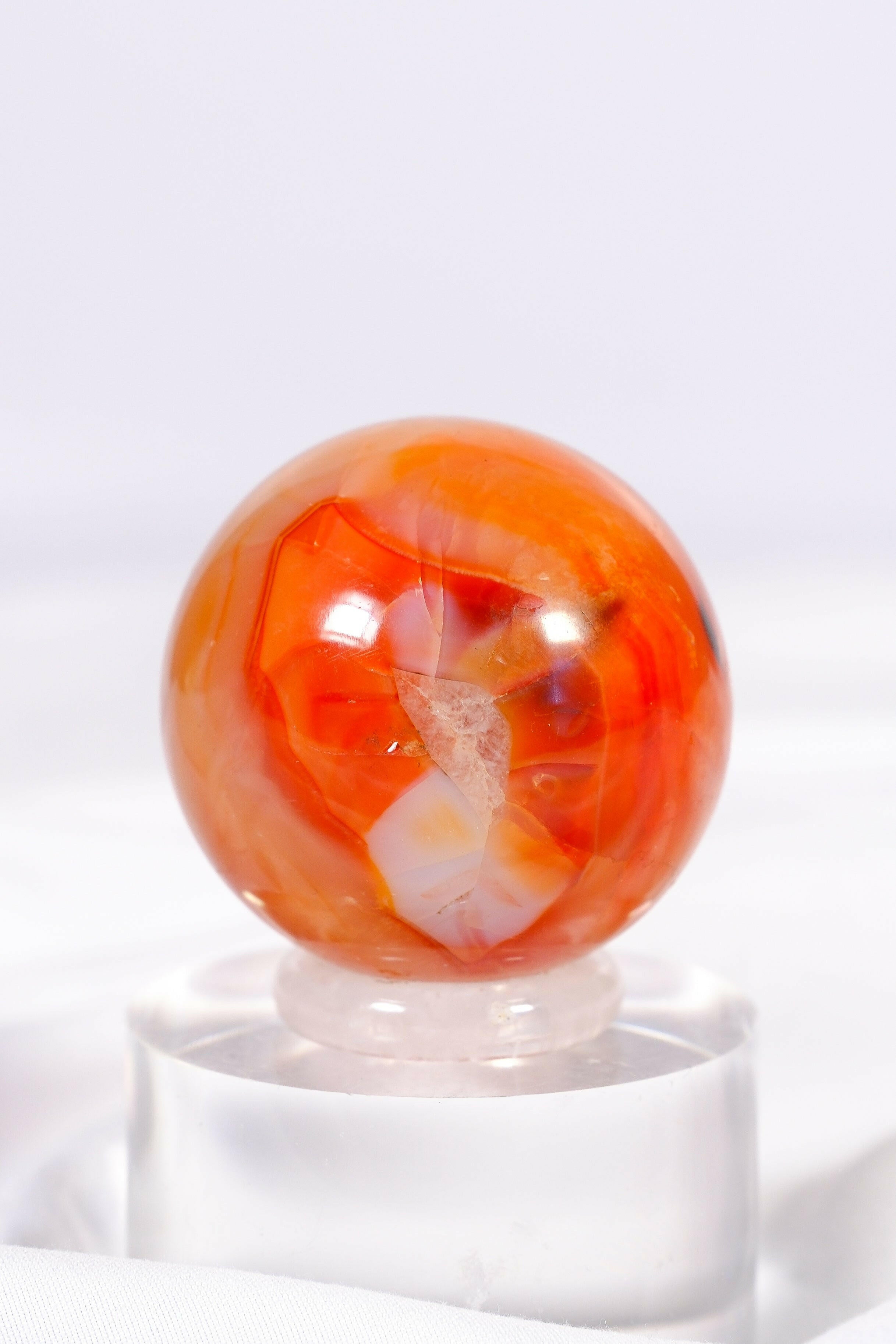 Carnelian Sphere Healing Crystal.