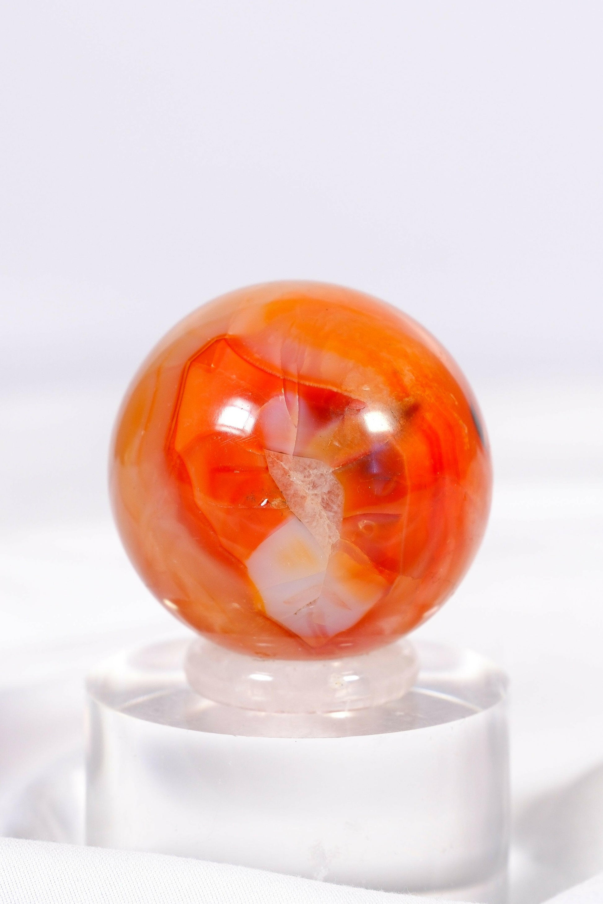 Carnelian Sphere Healing Crystal.