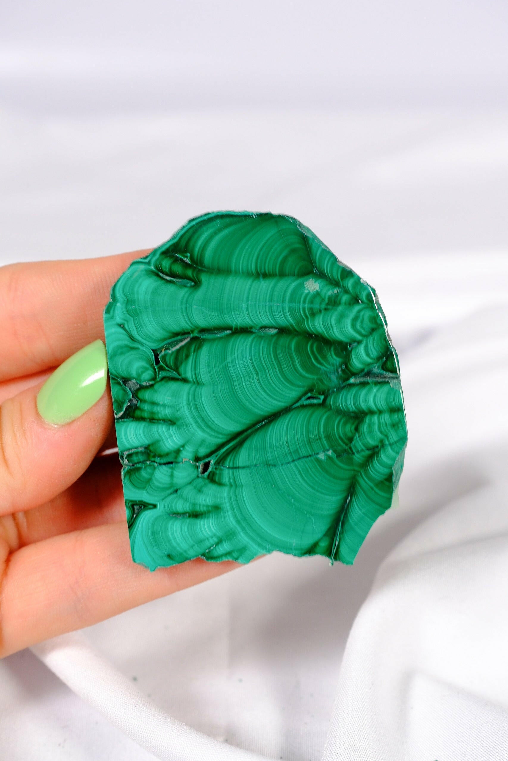 Malachite Slice Healing Crystal.