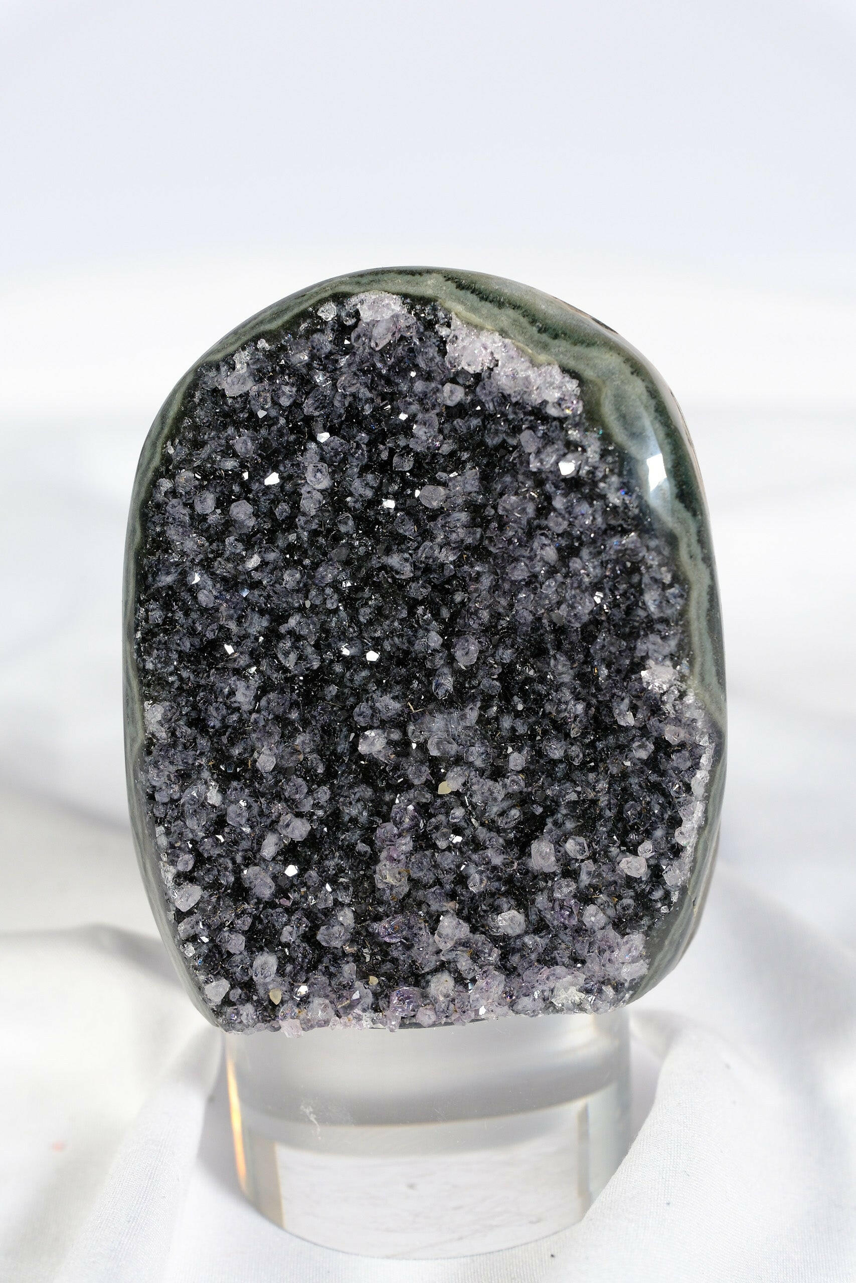 Black Amethyst Cutbase Healing Crystal.