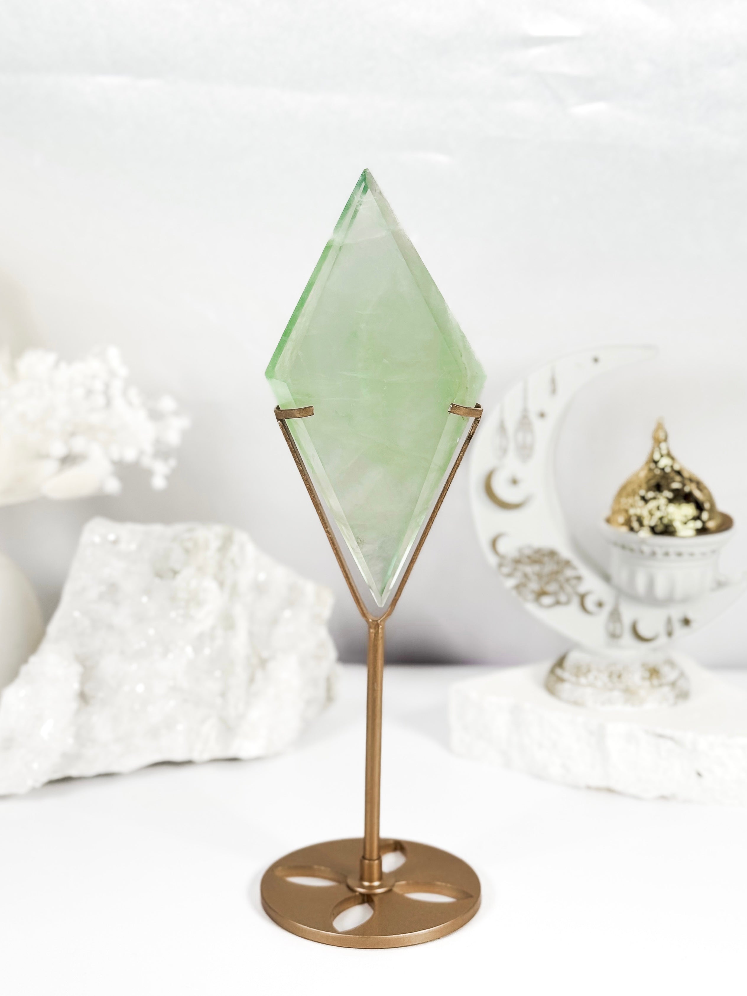 Fluorite Diamond on Stand