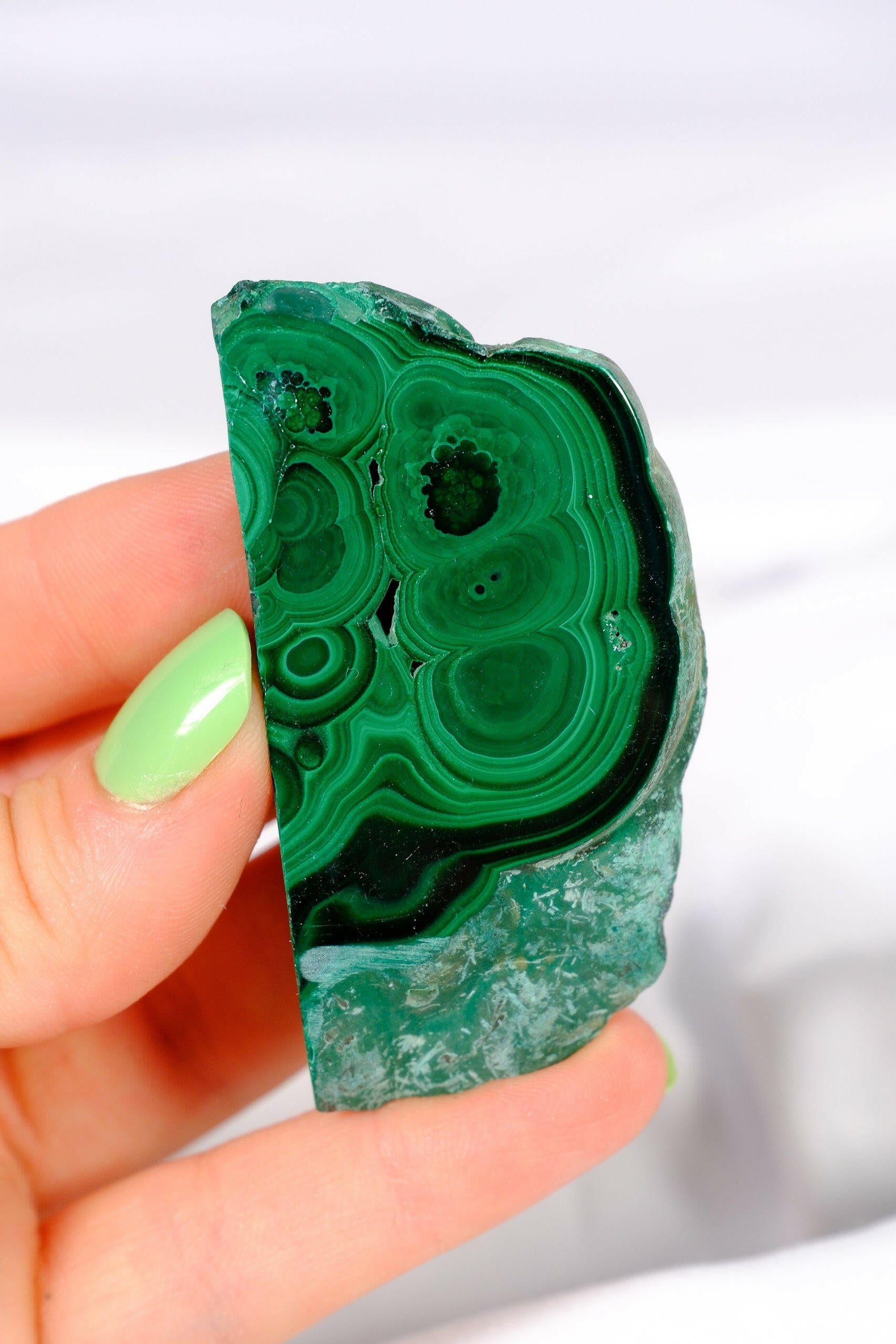 Malachite Slice Healing Crystal.