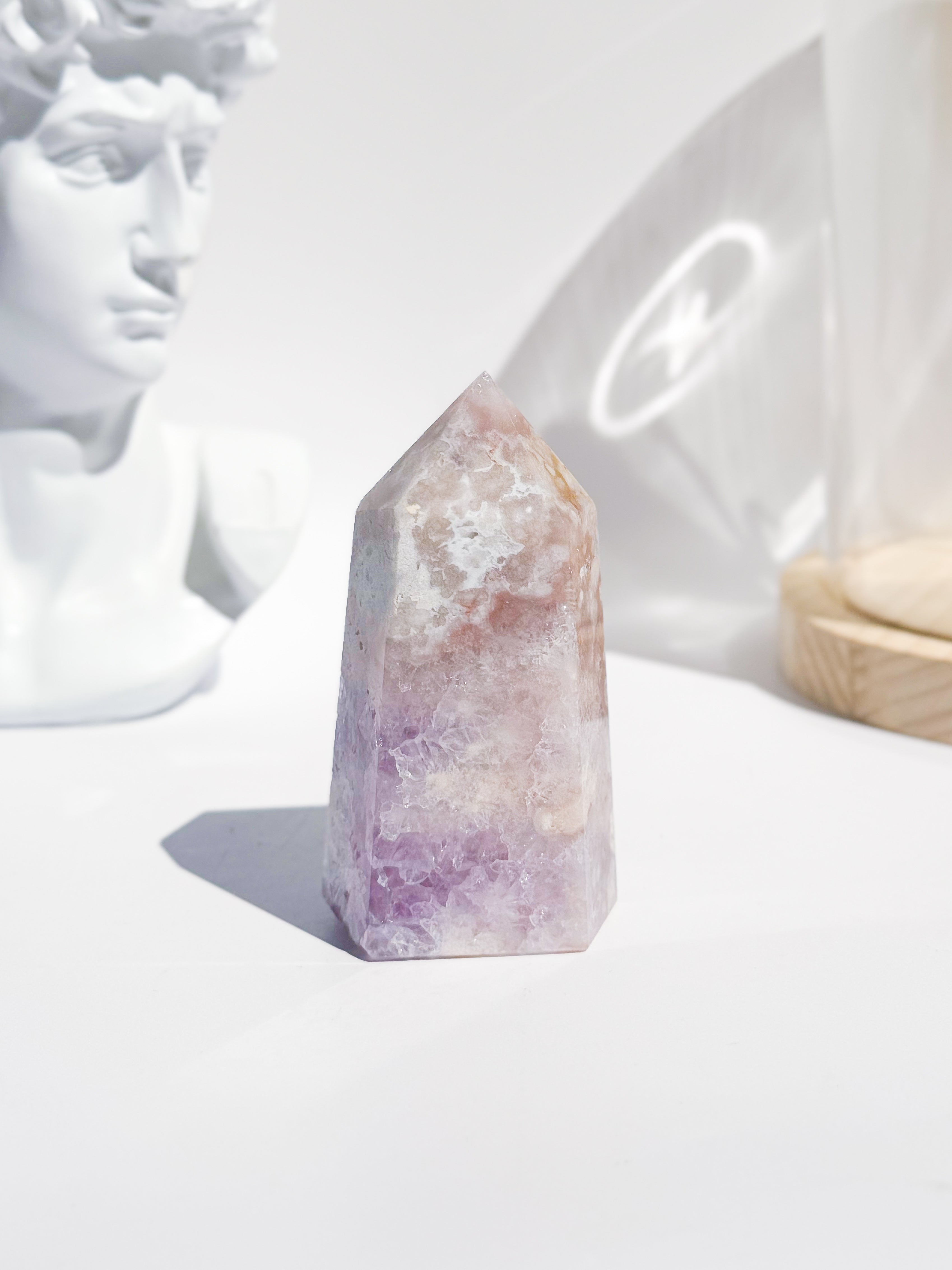 Pink Amethyst / Flower Agate Tower