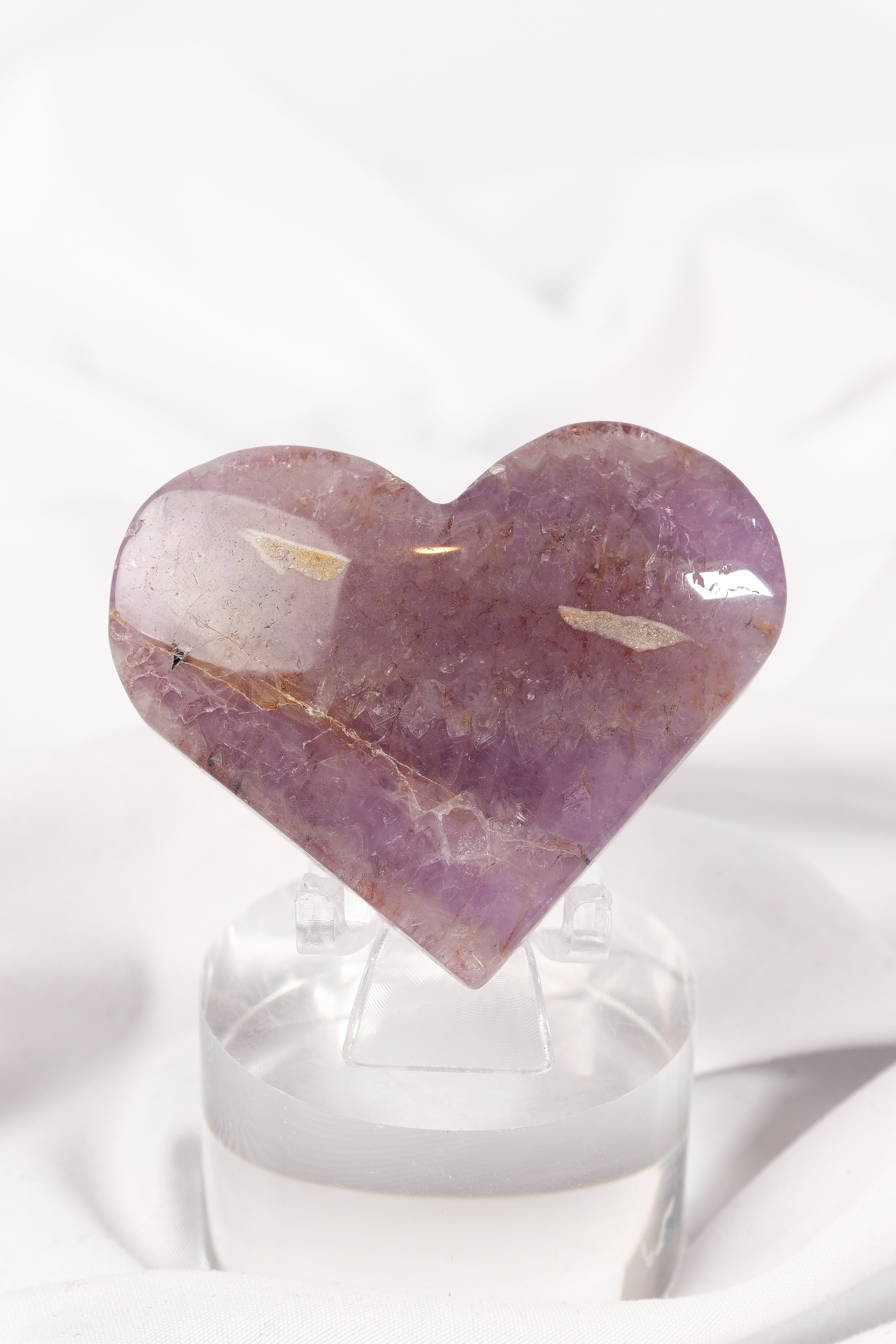 Amethyst Lace Agate Heart