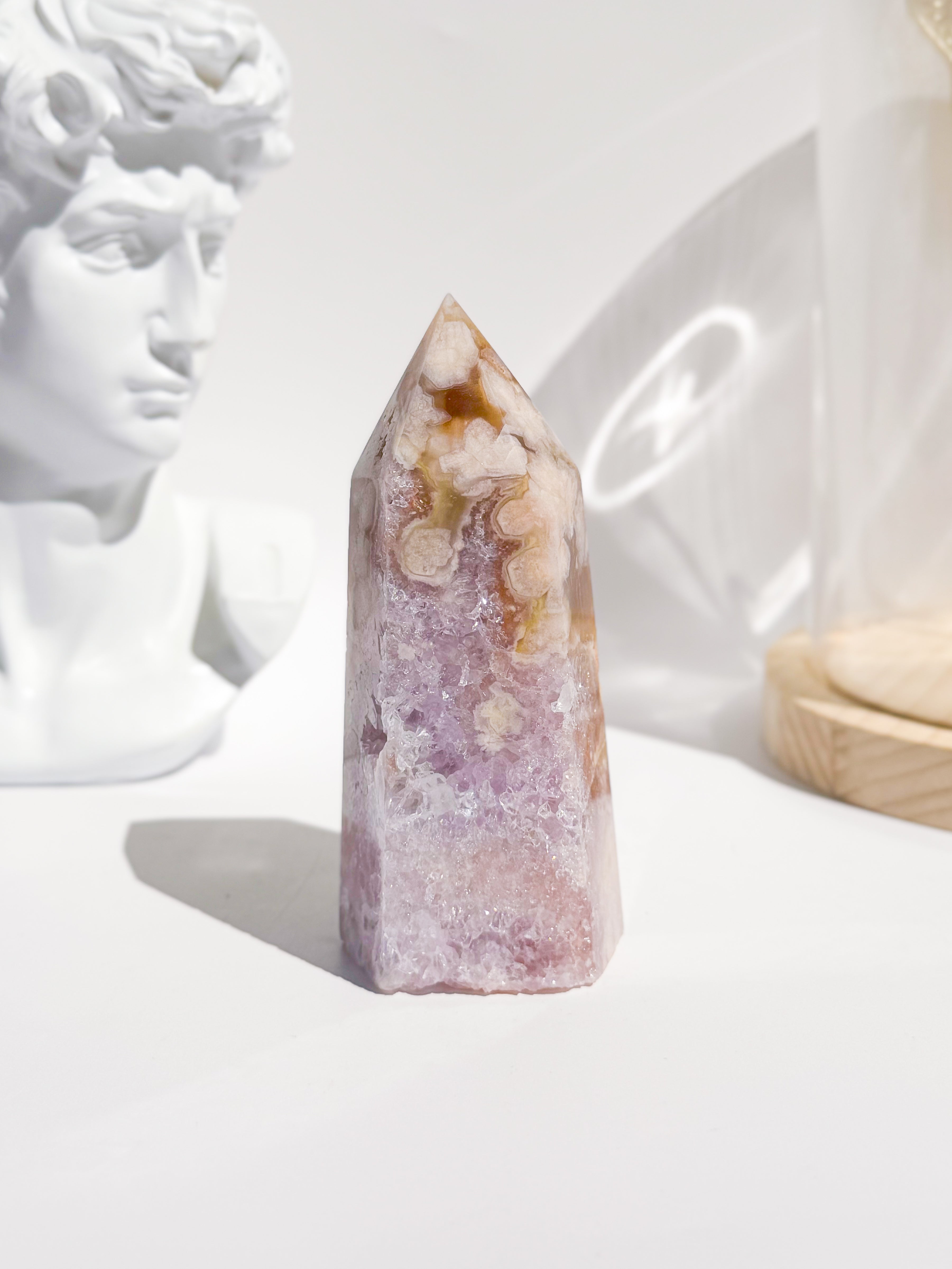 Pink Amethyst / Flower Agate Tower