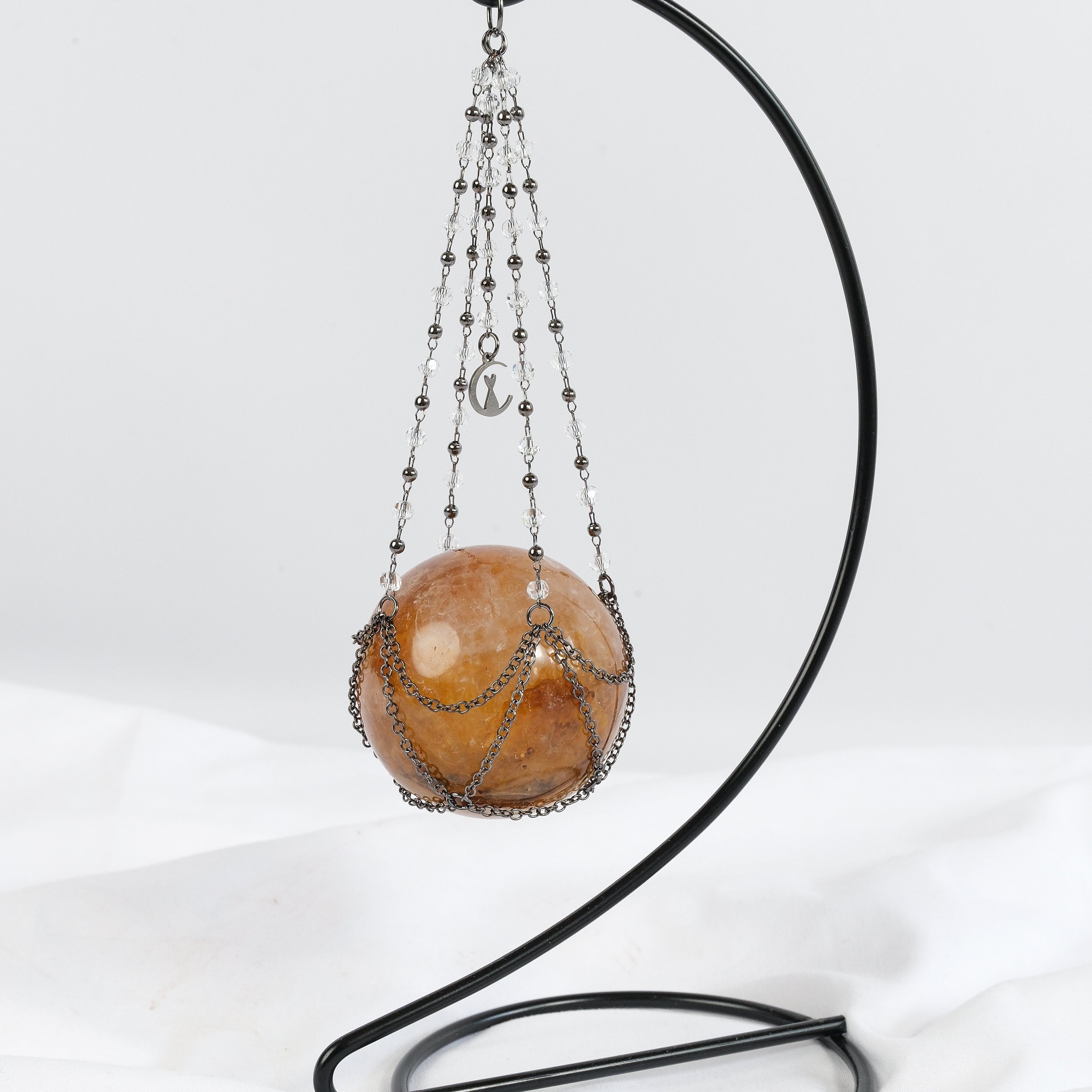 Black Hanging Sphere Stand