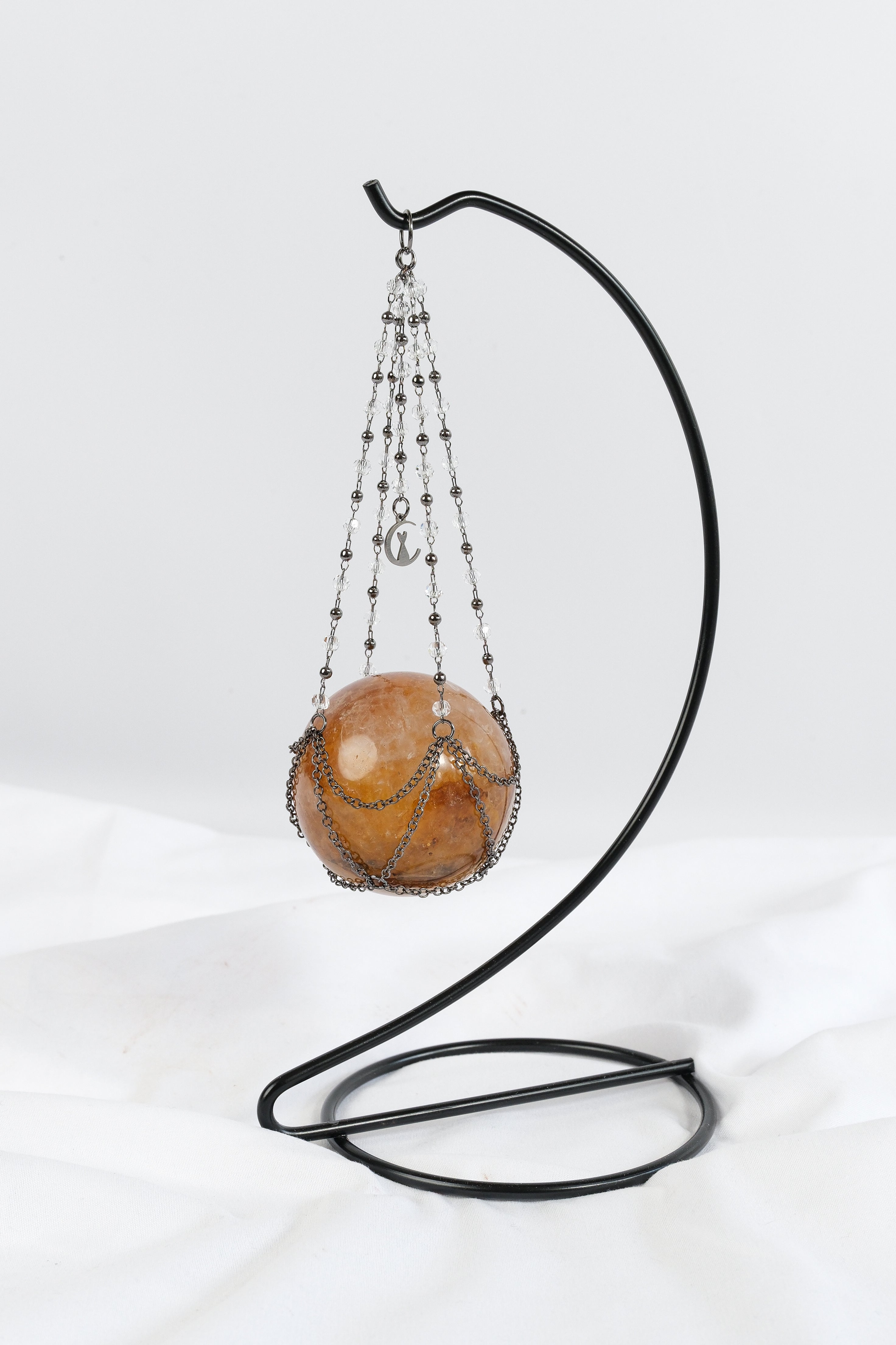 Black Hanging Sphere Stand
