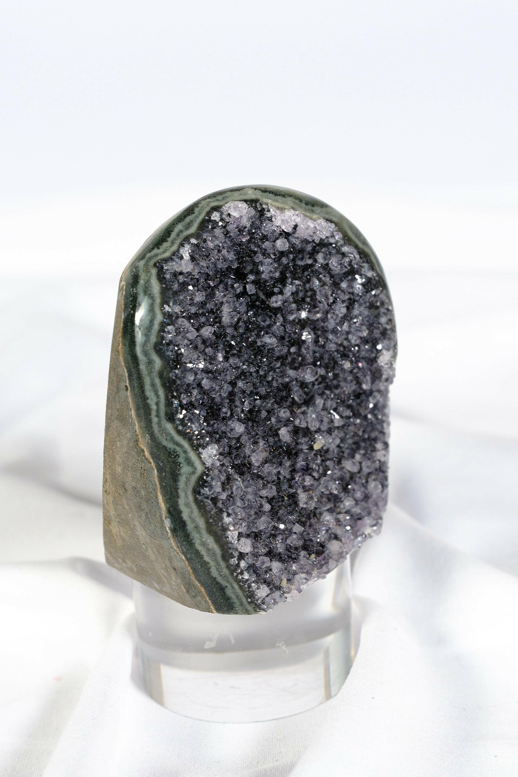 Black Amethyst Cutbase Healing Crystal.