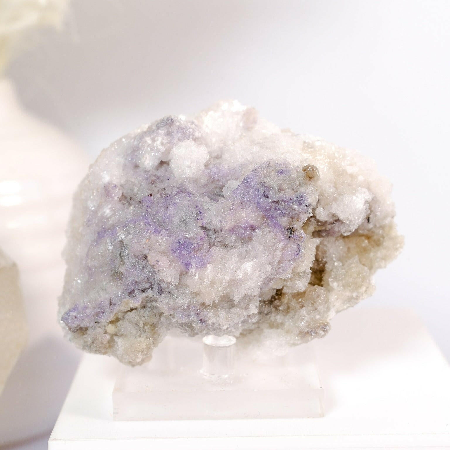 Selenite With Fluorite Cluster Healing Crystal.