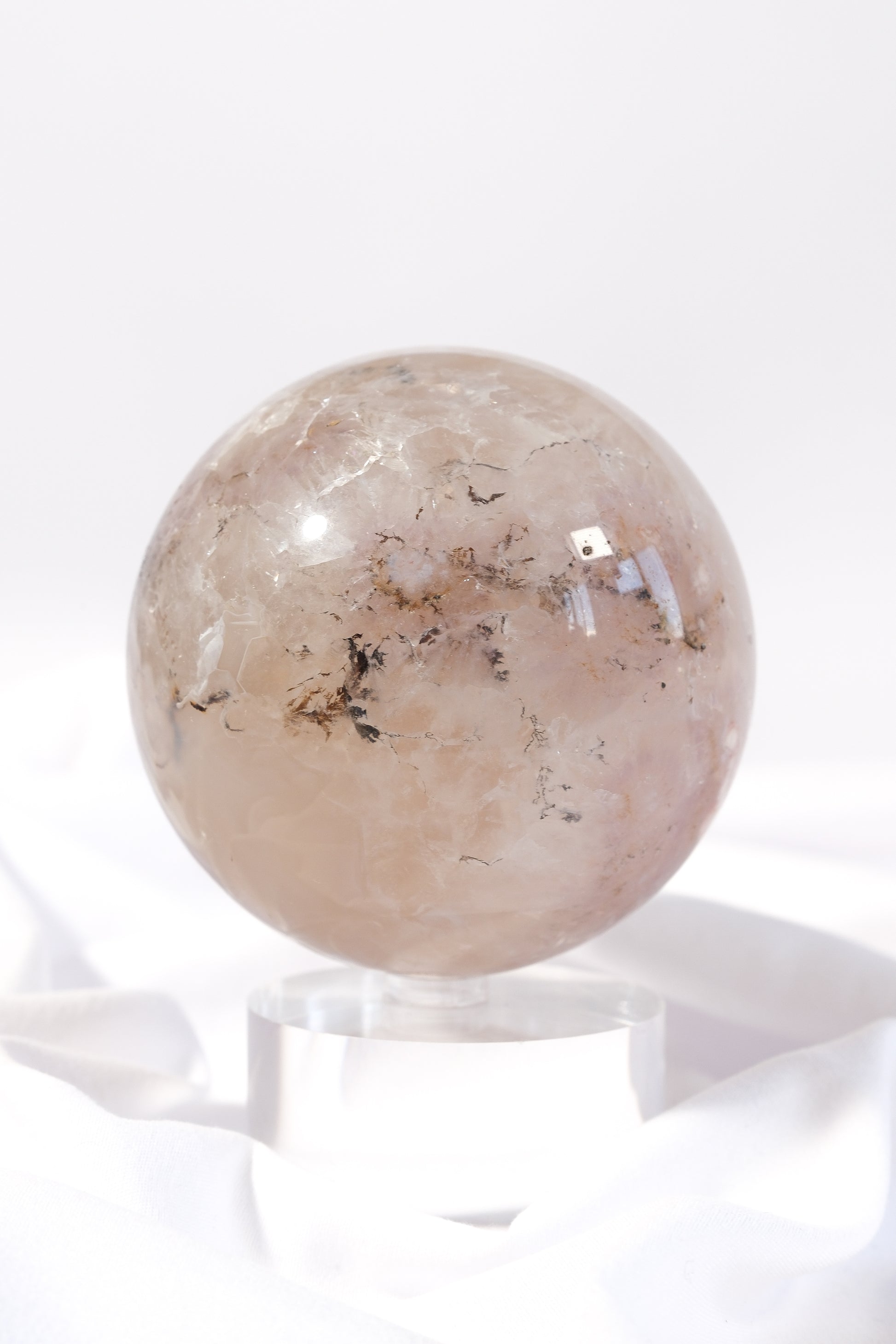 Flower Agate Quartz Sphere *misfit*