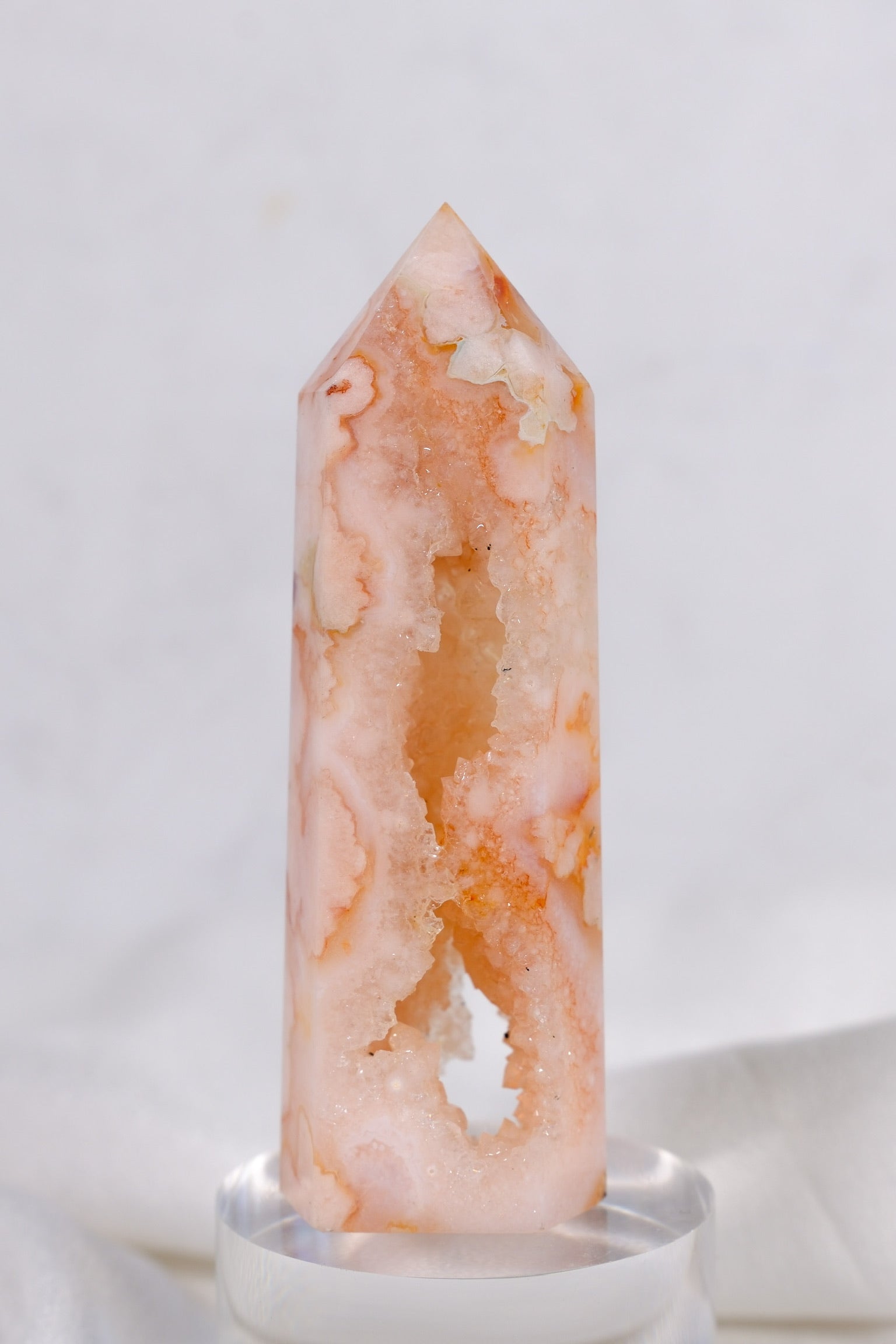 Flower Agate Carnelian Tower
