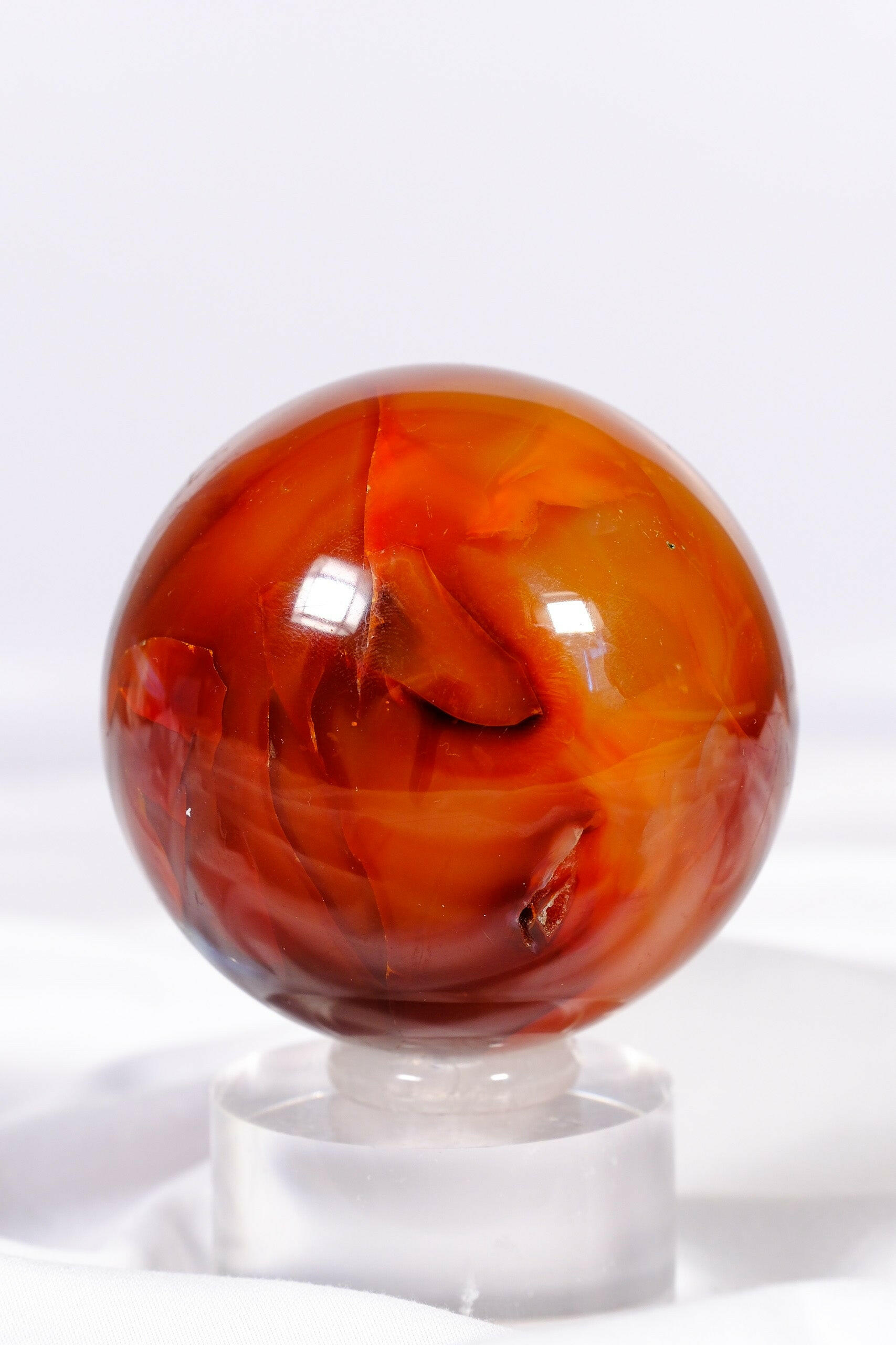 Carnelian Sphere Healing Crystal.