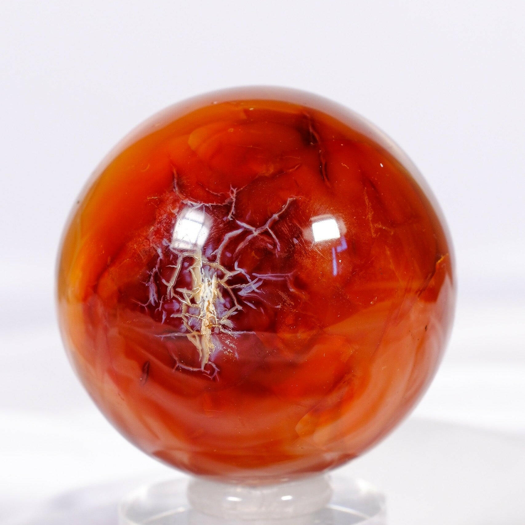 Carnelian Sphere Healing Crystal.