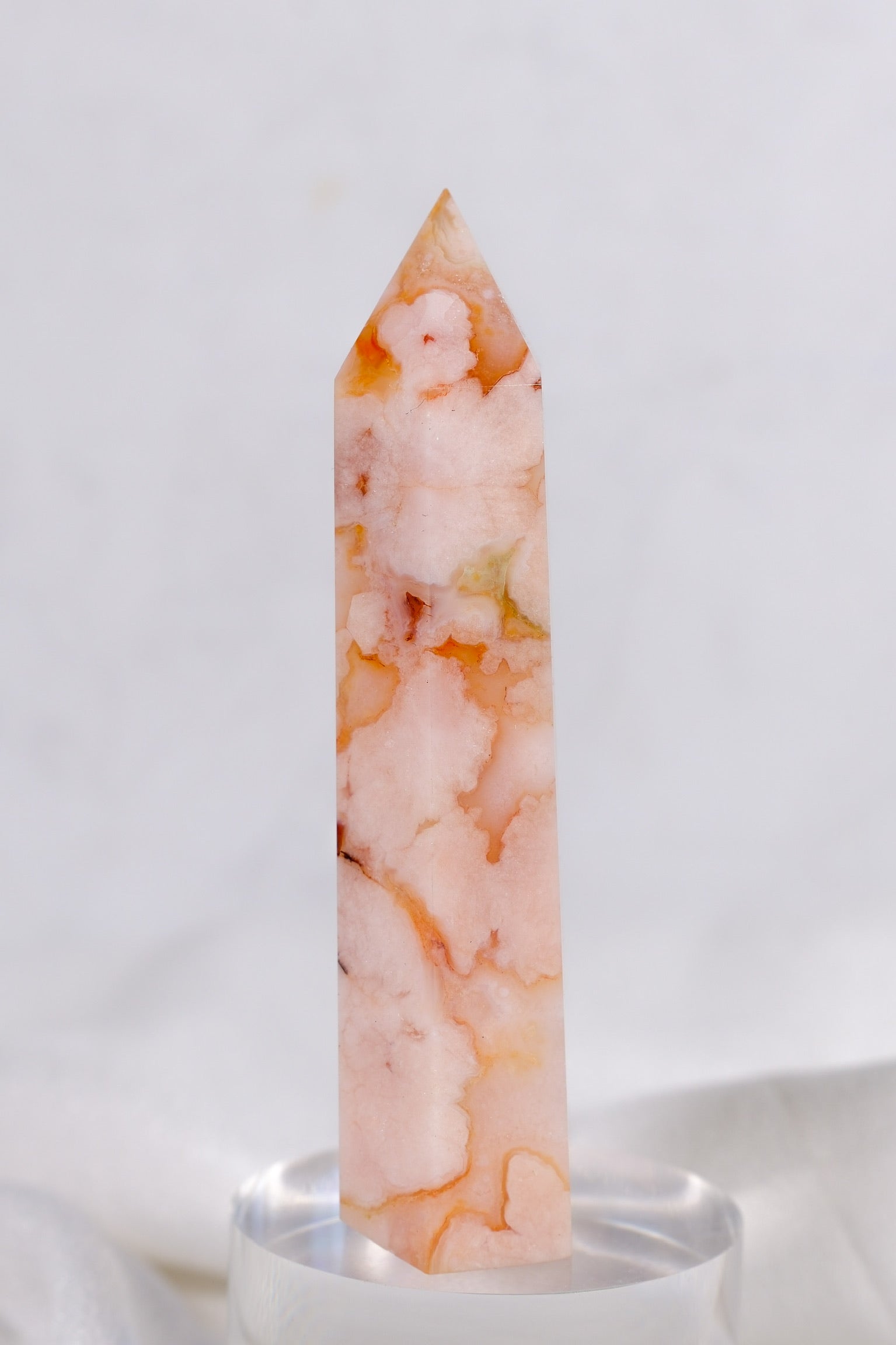 Flower Agate Carnelian Tower