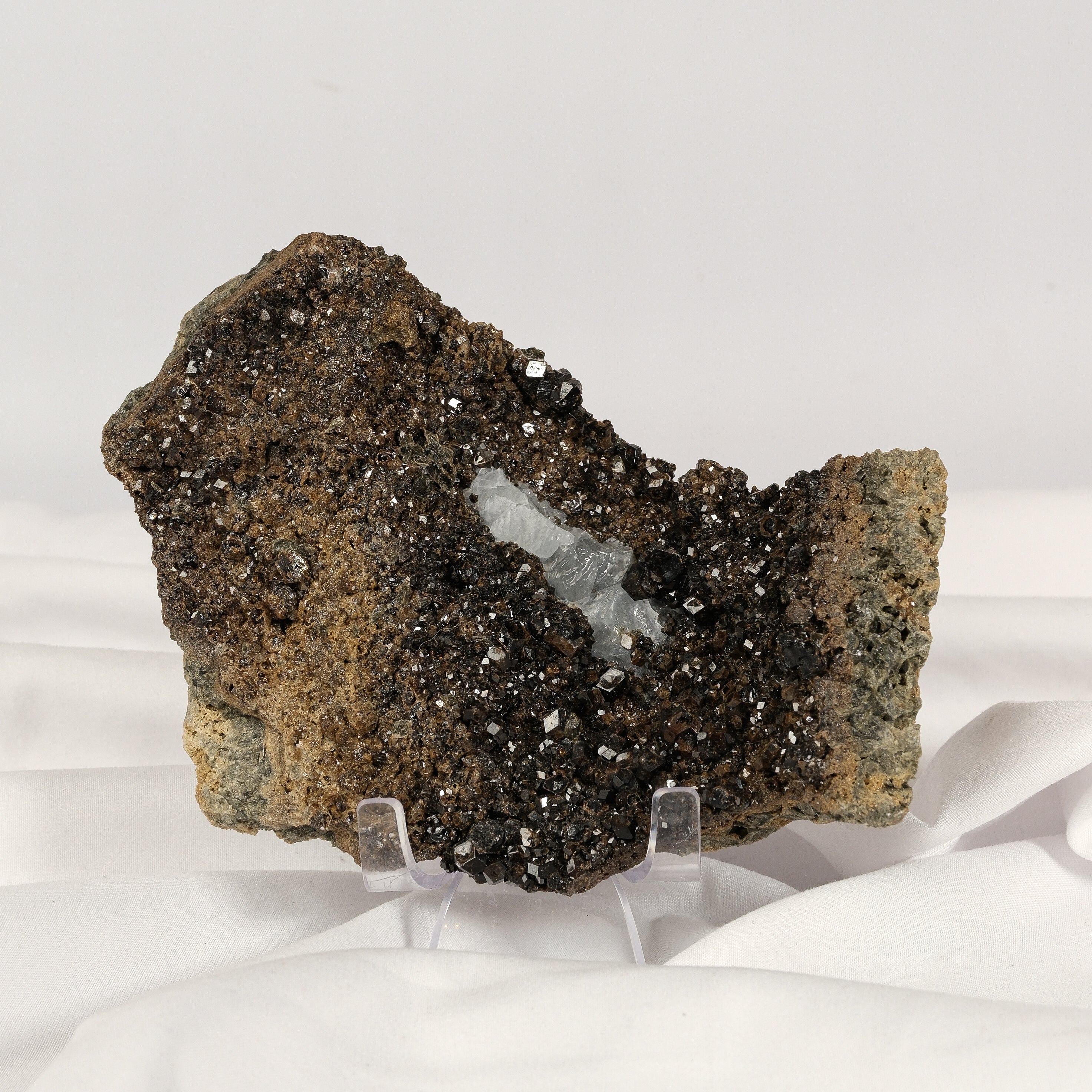 Melanite Garnet Cluster