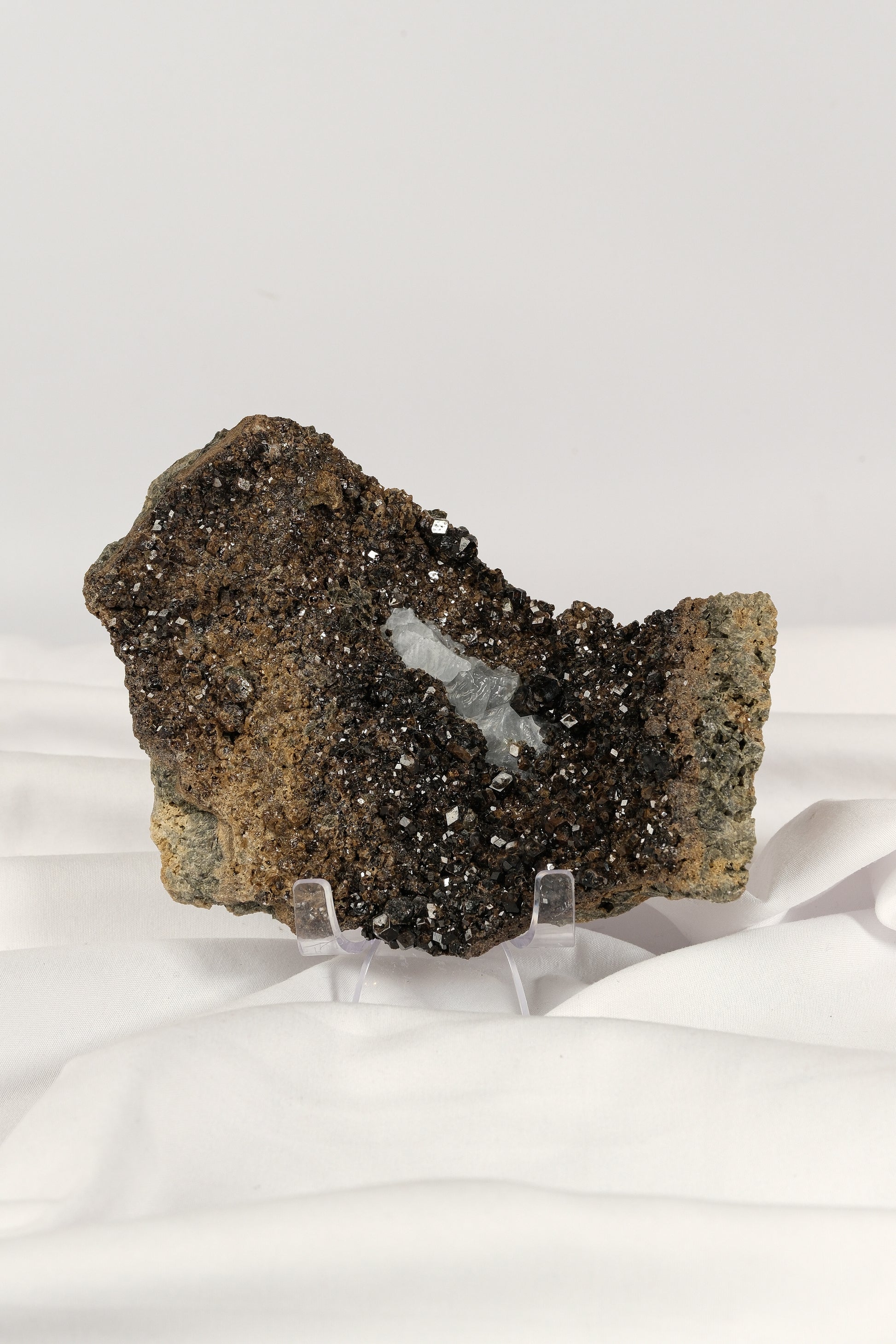 Melanite Garnet Cluster