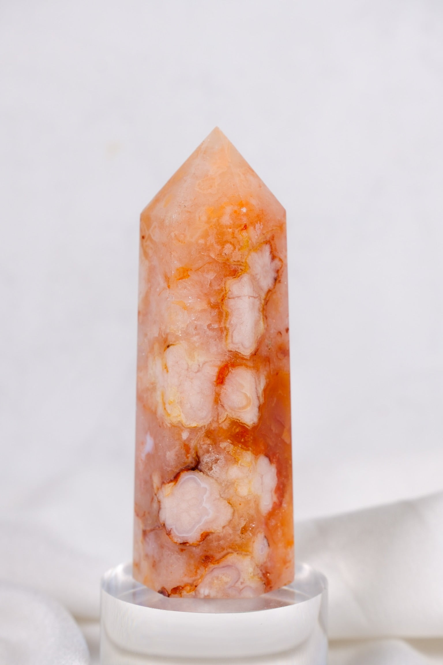 Flower Agate Carnelian Tower