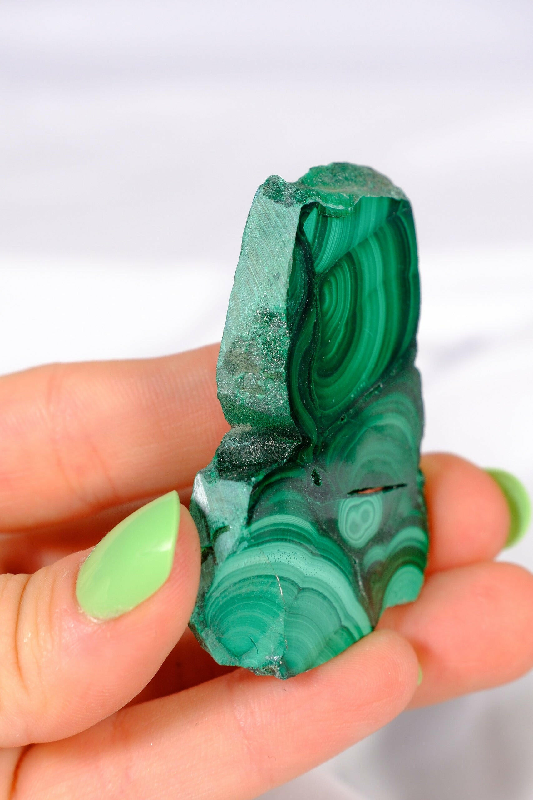 Malachite Slice Healing Crystal.