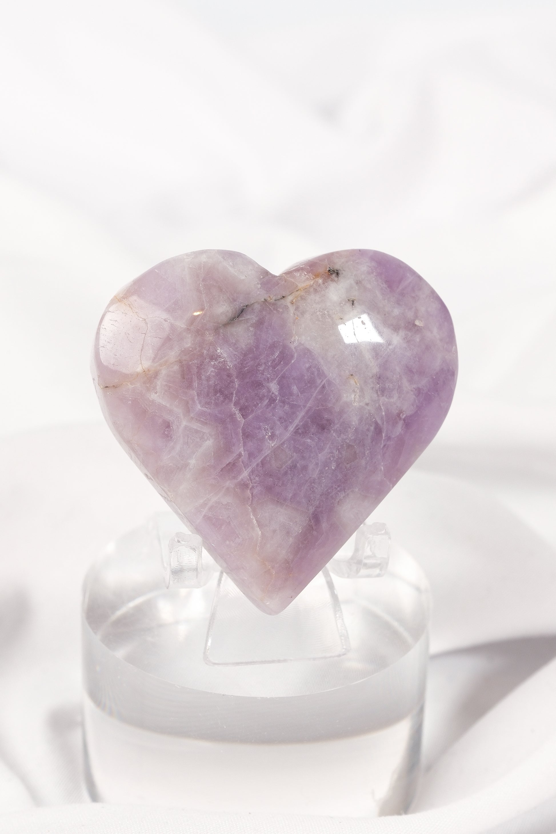 Amethyst Lace Agate Heart