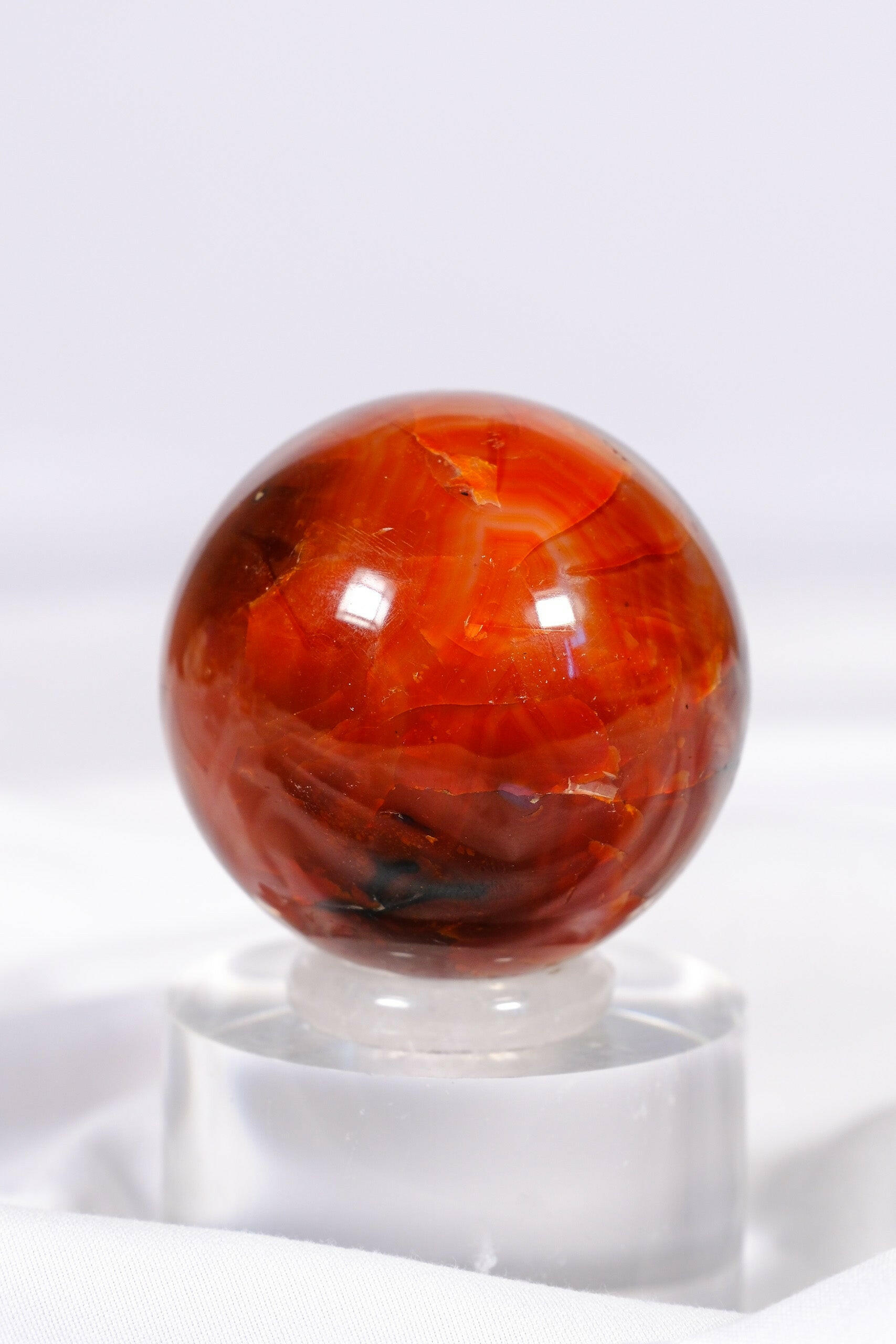 Carnelian Sphere Healing Crystal.