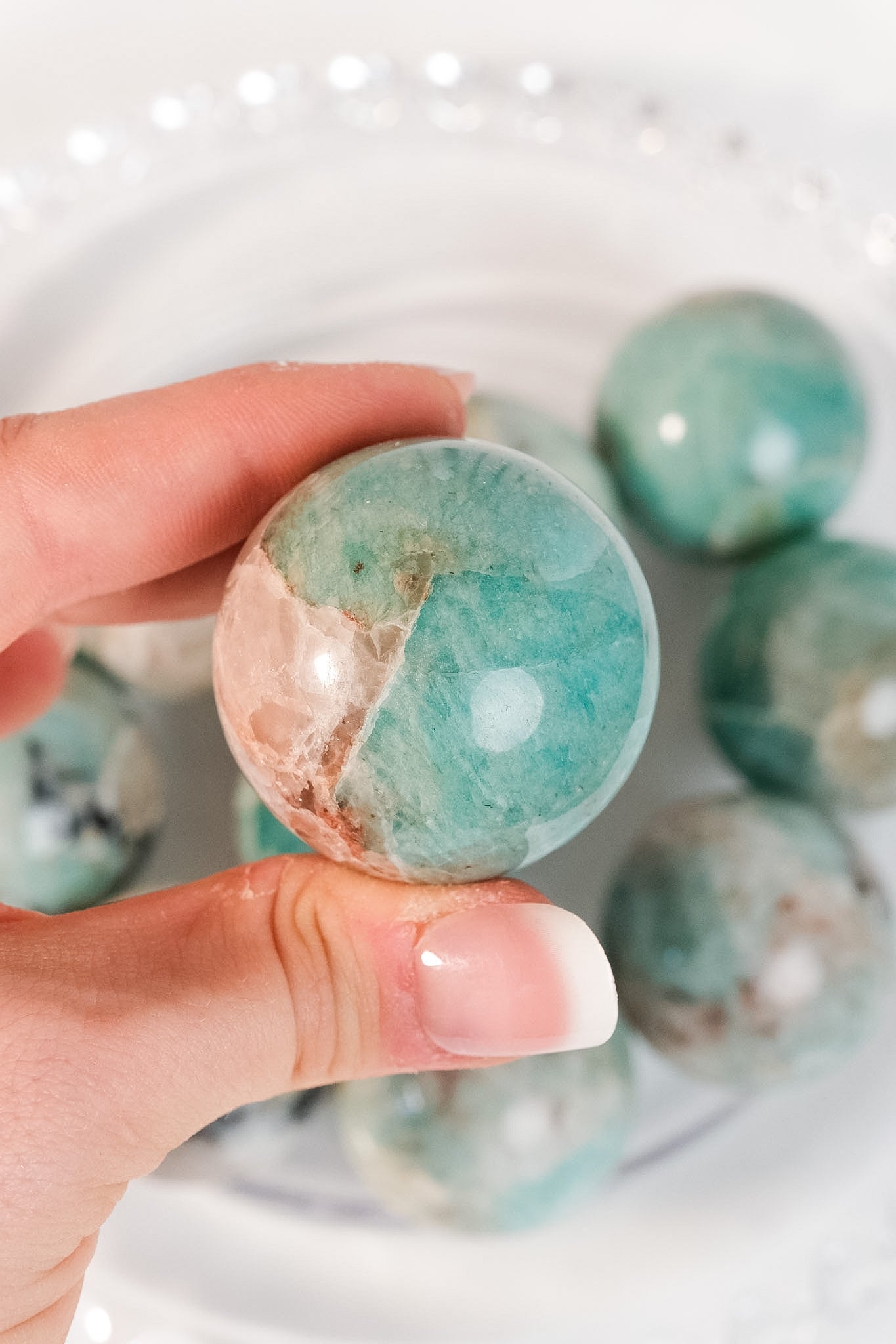Amazonite Smoky Quartz Sphere