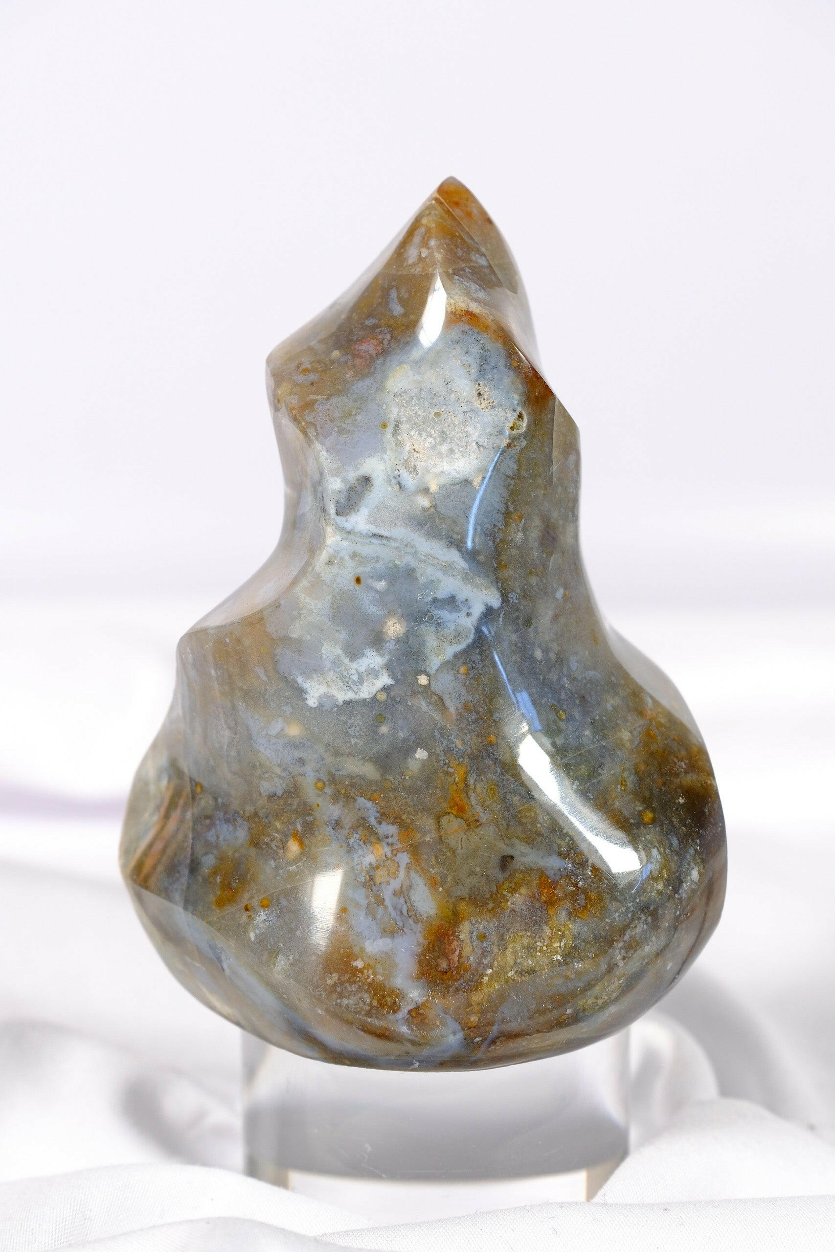 Ocean Jasper Flame Healing Crystal.