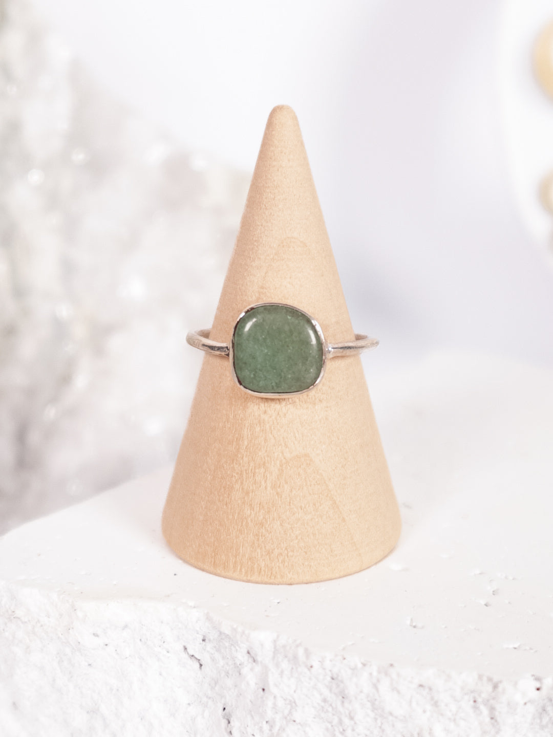 Green Aventurine Ring - Size 9/R