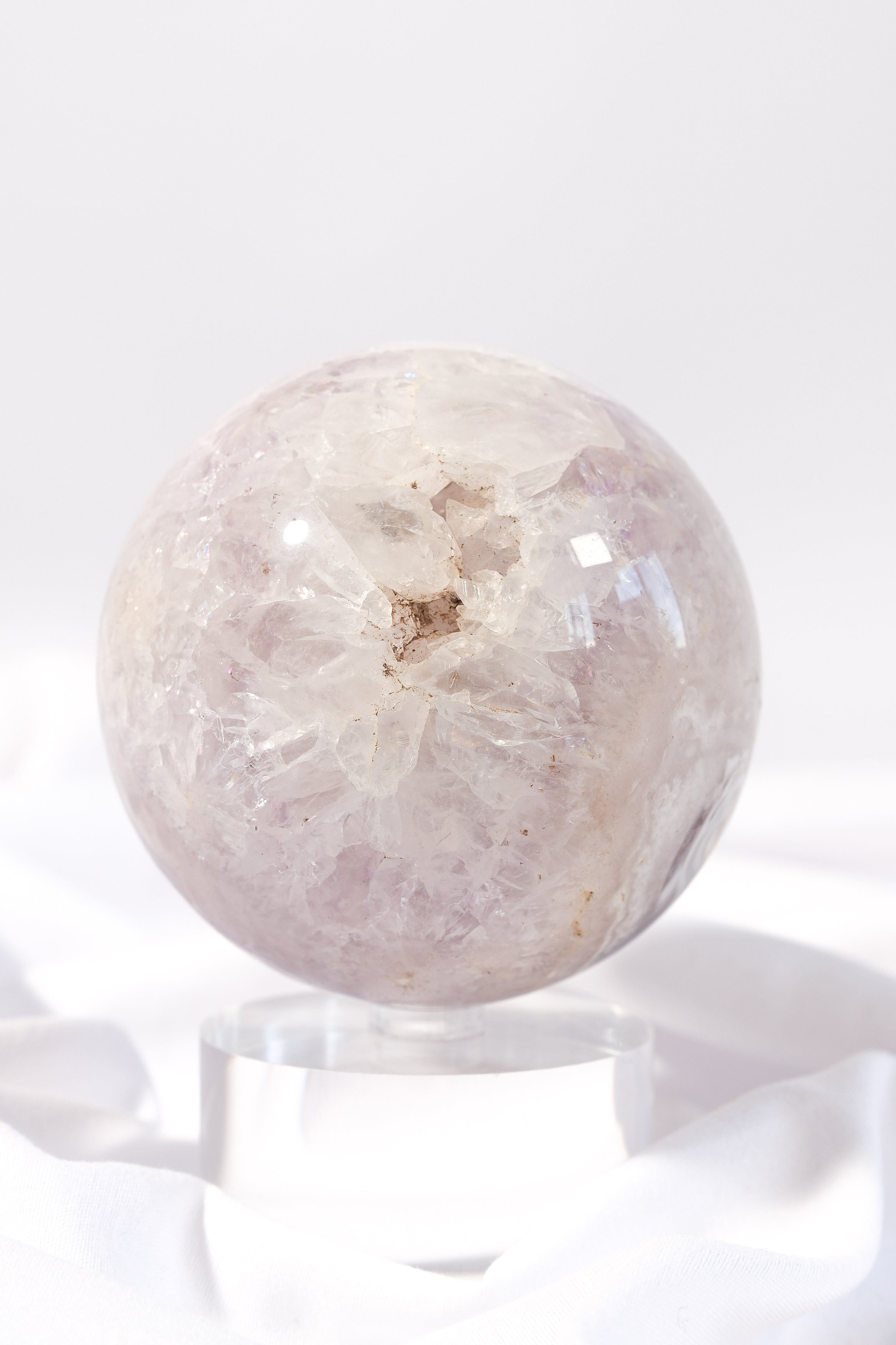 Flower Agate Amethyst Sphere