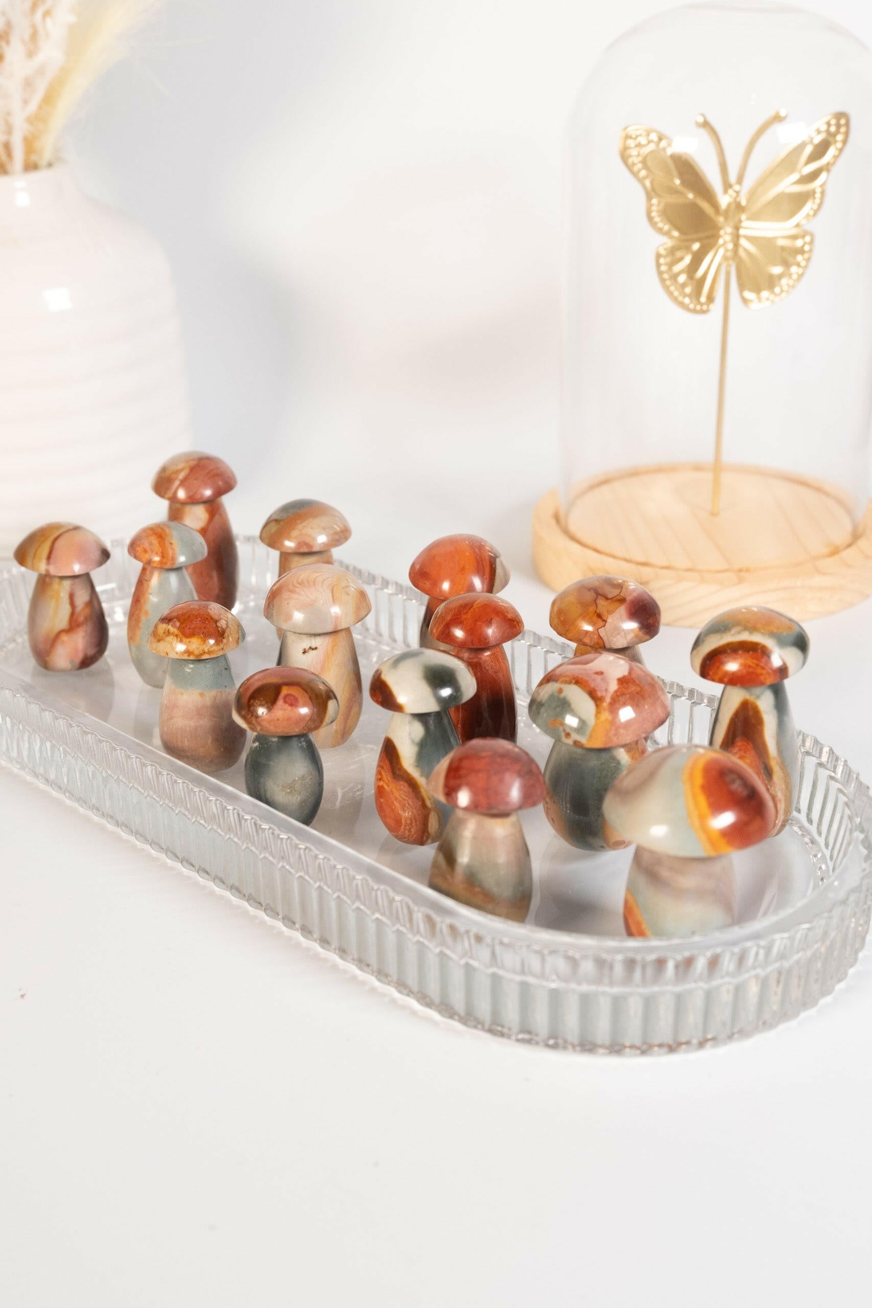 Polychrome Jasper Mushroom Healing Crystal.