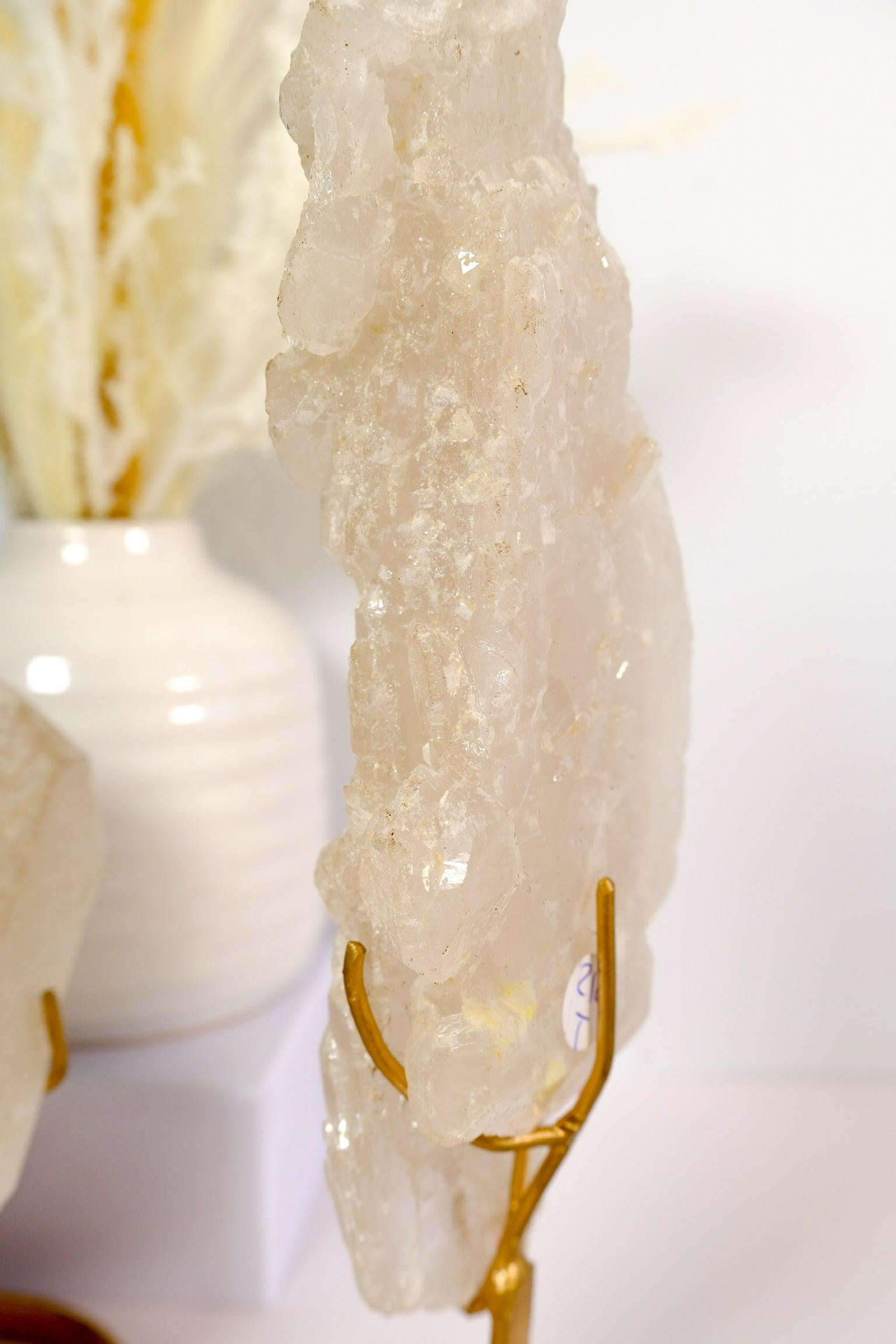 Elestial Lemurian Quartz on Stand Healing Crystal.