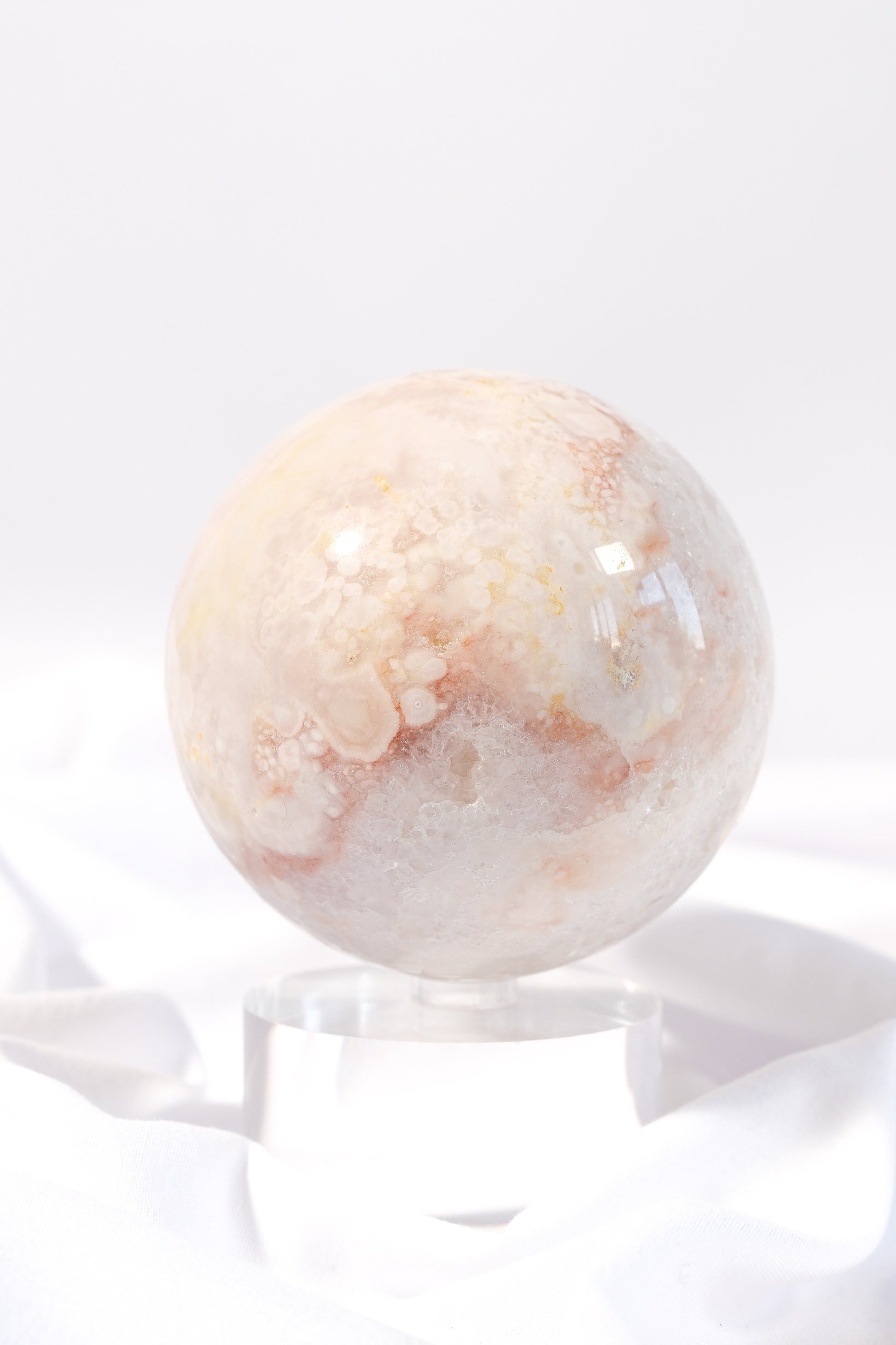 Pink Amethyst Flower Agate Sphere