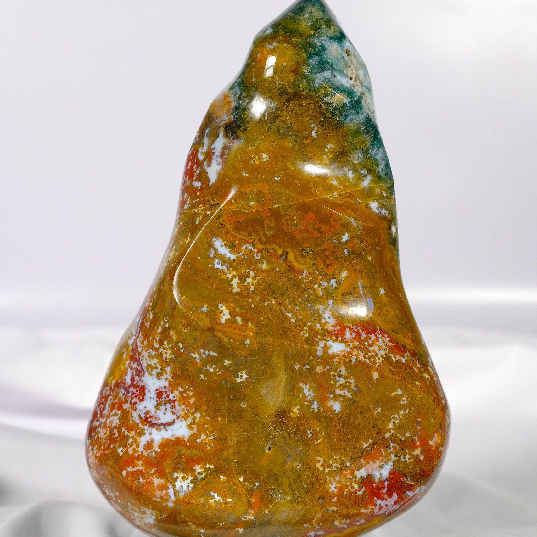 Ocean Jasper Flame Healing Crystal.