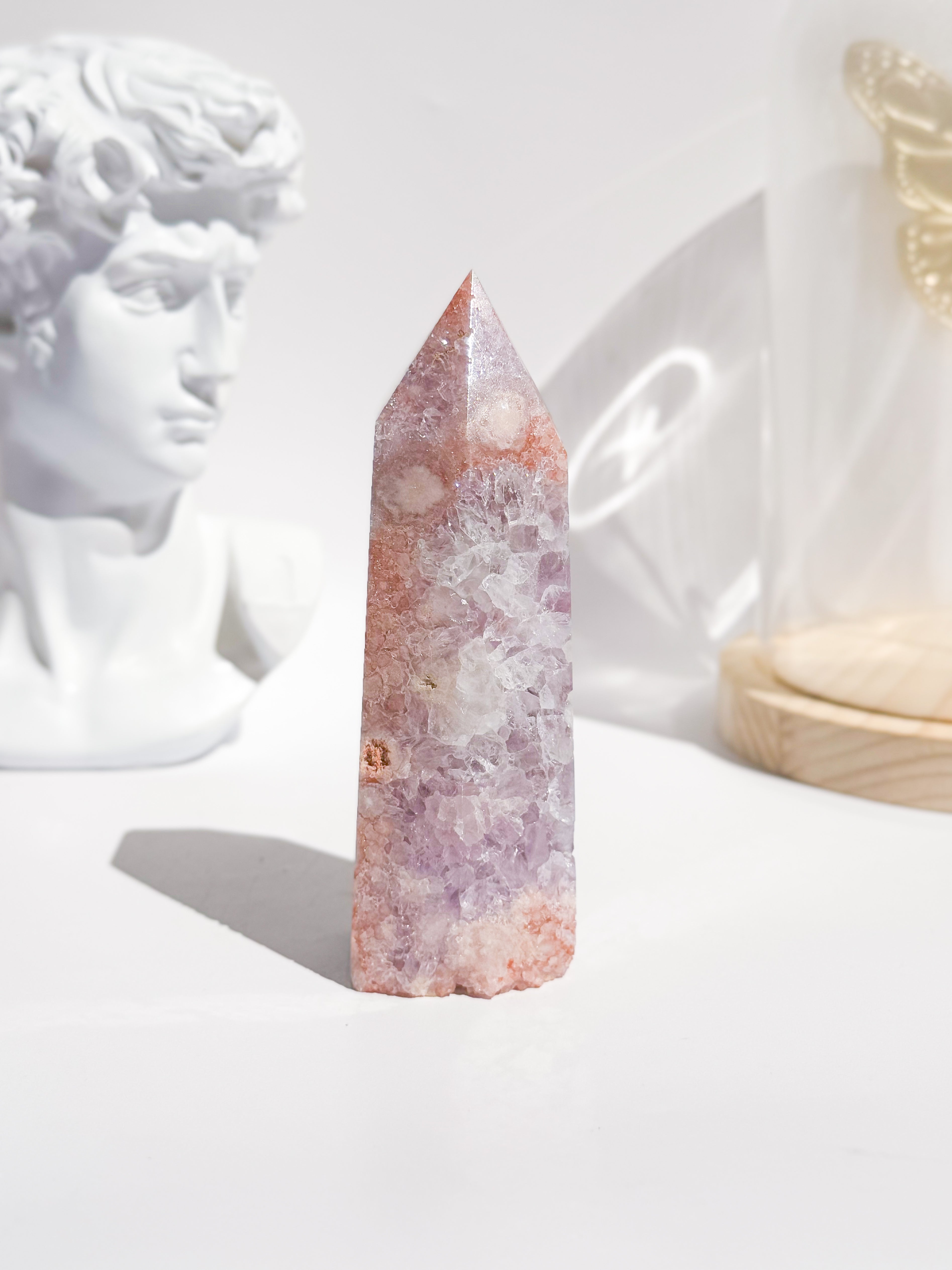 Pink Amethyst / Flower Agate Tower