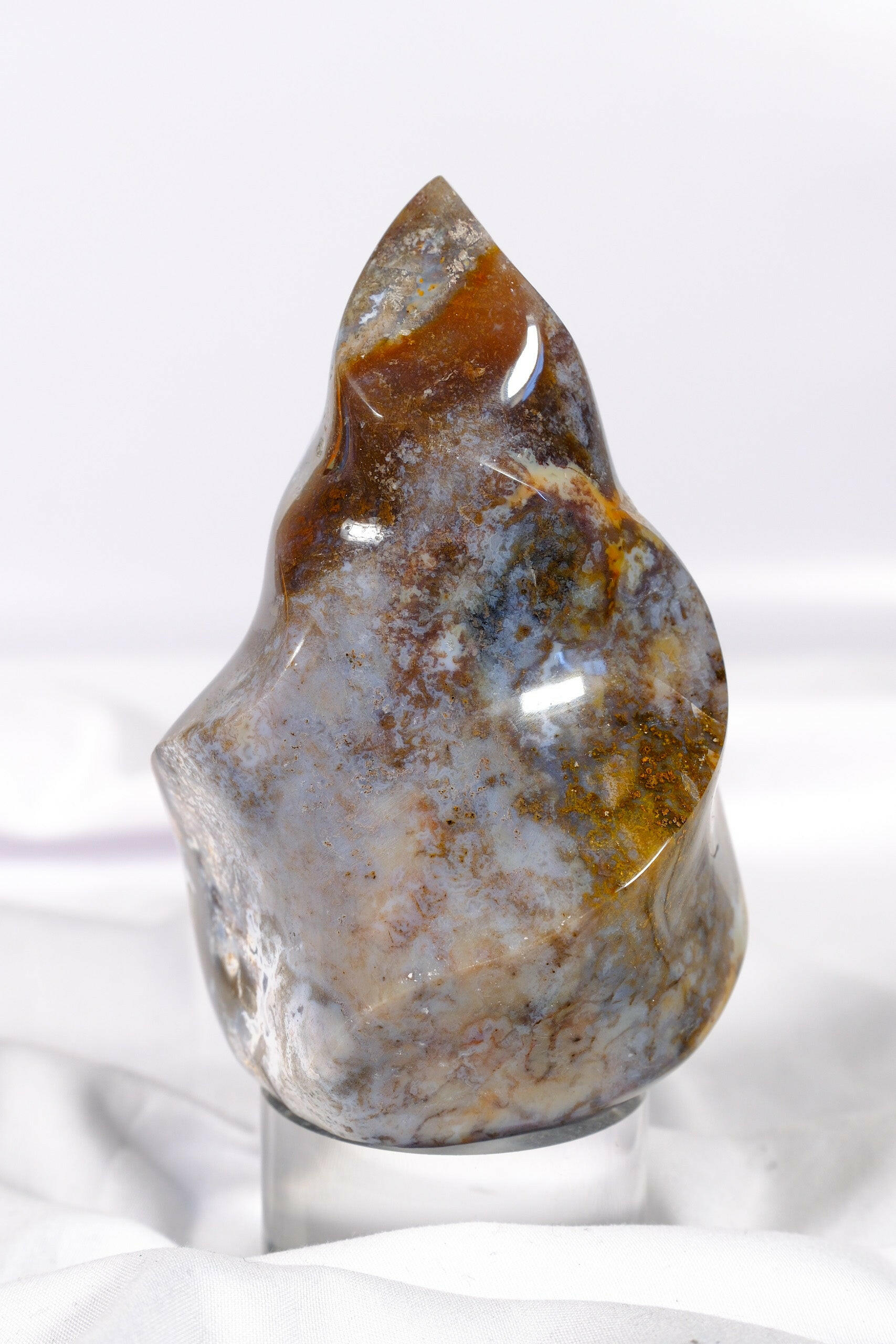 Ocean Jasper Flame Healing Crystal.