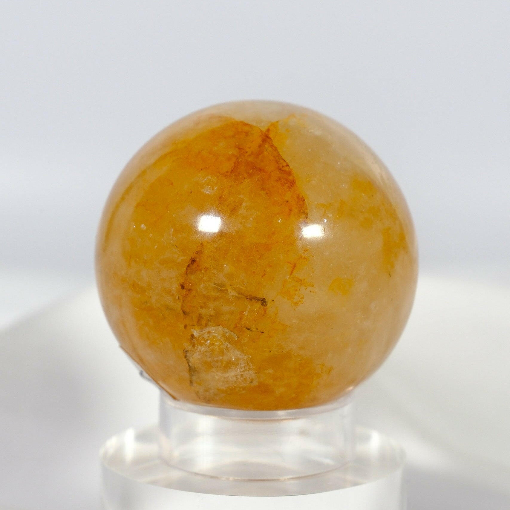 Golden Healer Sphere Healing Crystal.